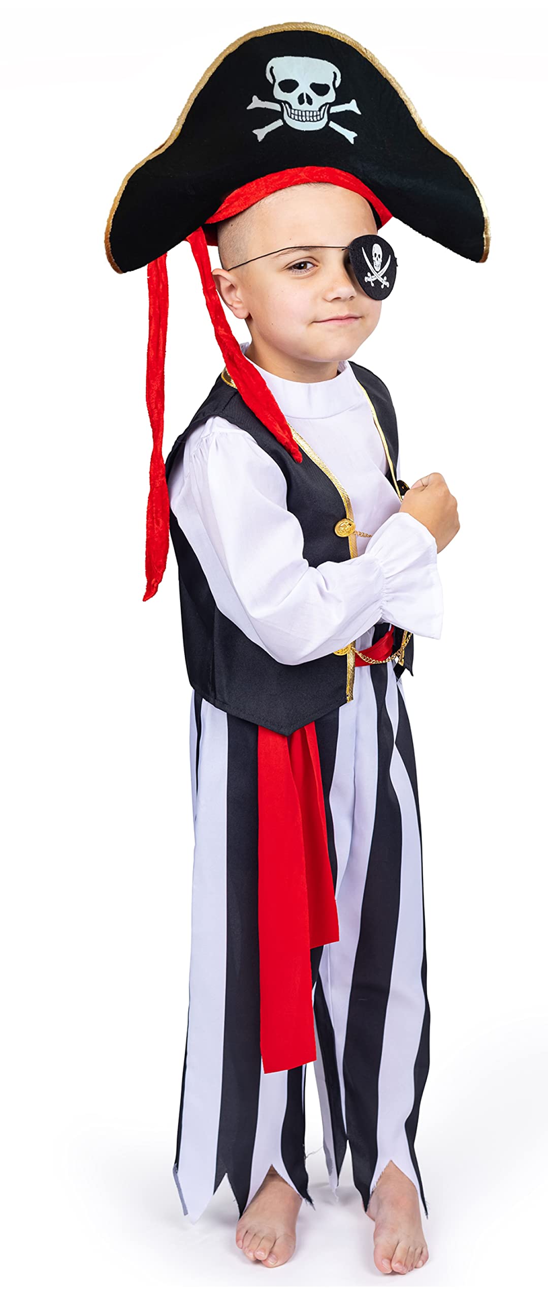 Foto 4 pulgar | Disfraz De Pirata Dress Up America Para Niños Con Blusa, Pantalones Y Más - Venta Internacional.