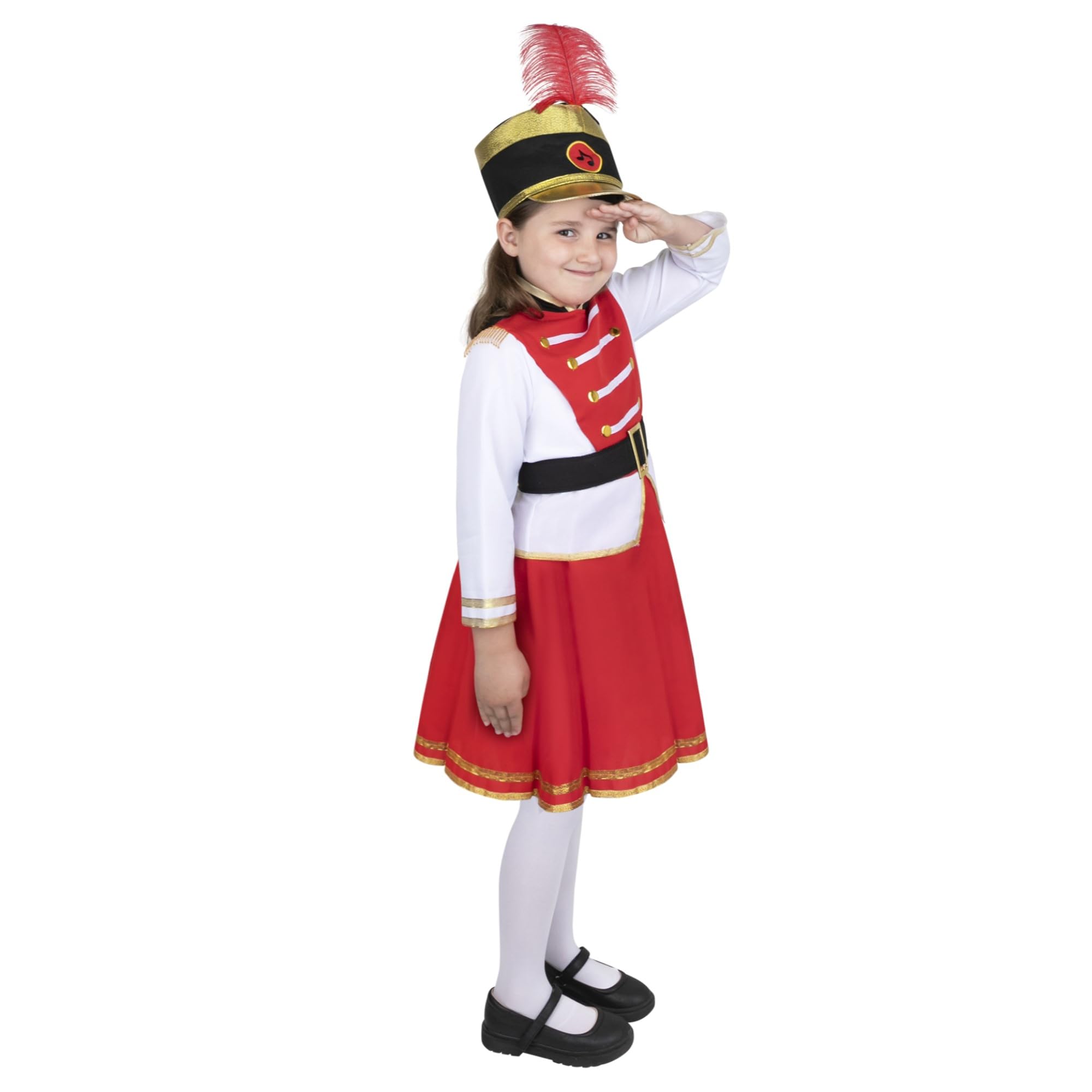 Foto 4 pulgar | Majoreta De Batería Costume Dress Up America Para Niñas Con Sombrero - Venta Internacional.