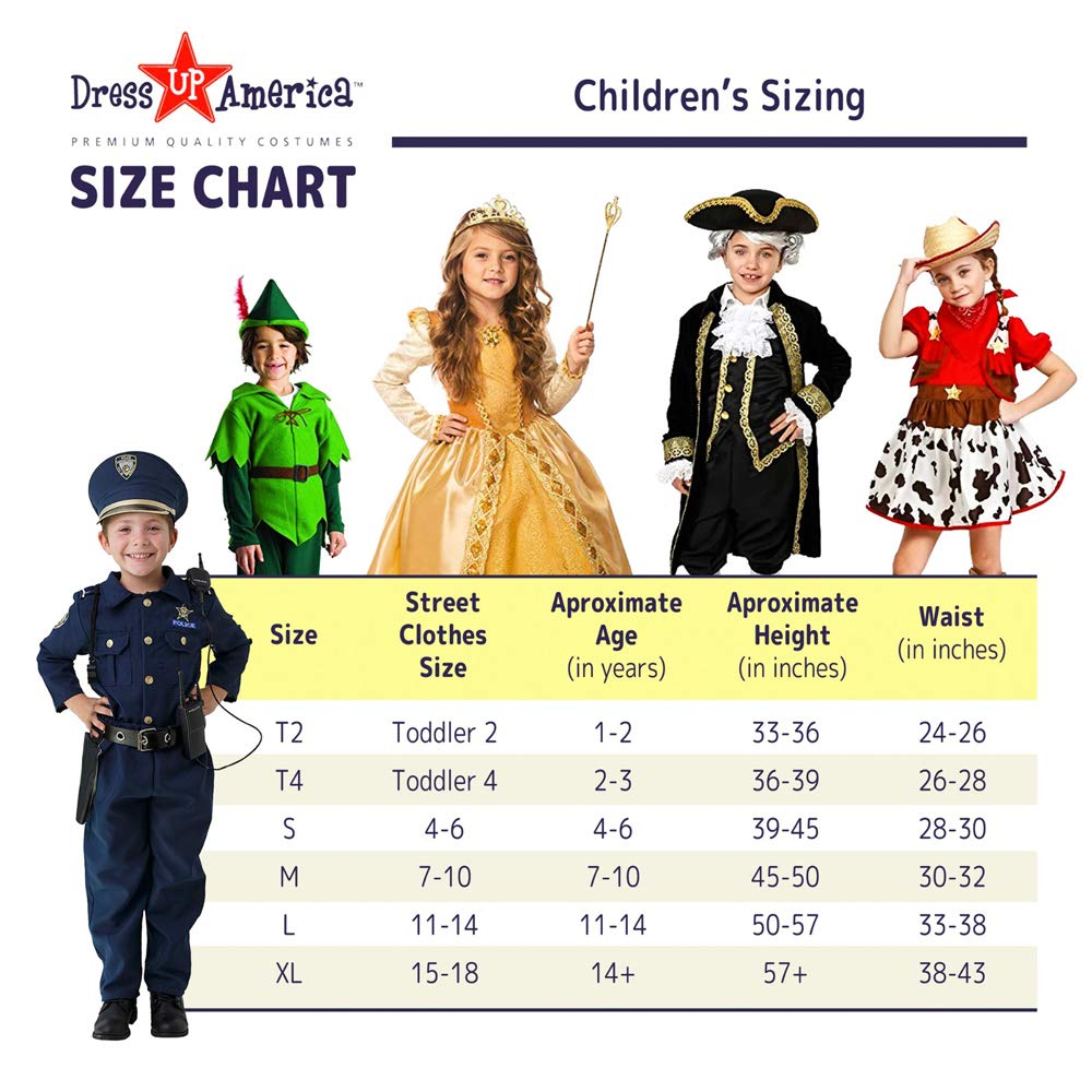 Foto 5 pulgar | Majoreta De Batería Costume Dress Up America Para Niñas Con Sombrero - Venta Internacional.
