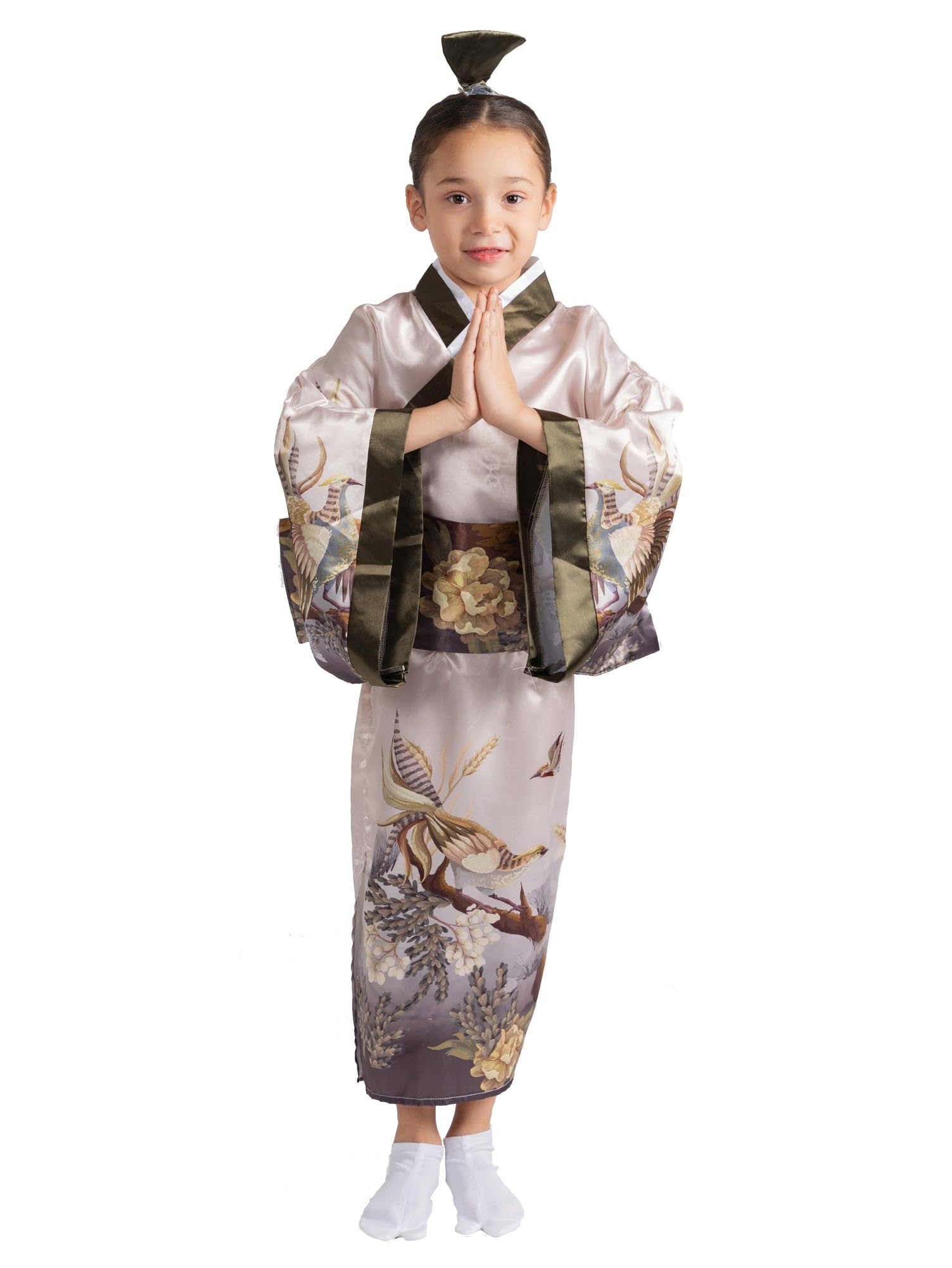 Kimono Japonés Costume Dress Up America Para Niñas Con Accesorios - Venta Internacional.