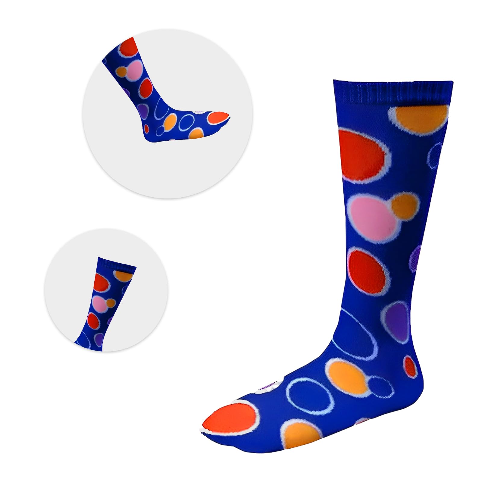 Foto 7 pulgar | Calcetines Hasta La Rodilla Para Disfraz De Dress Up America Para Niños Y Adultos, Lunares Azules - Venta Internacional