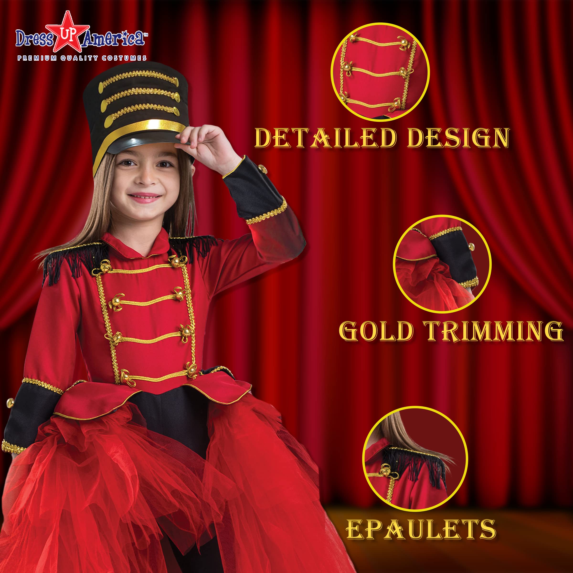 Foto 4 pulgar | Disfraz Dress Up America Band Majorette Nutcracker Girls Xl - Venta Internacional.