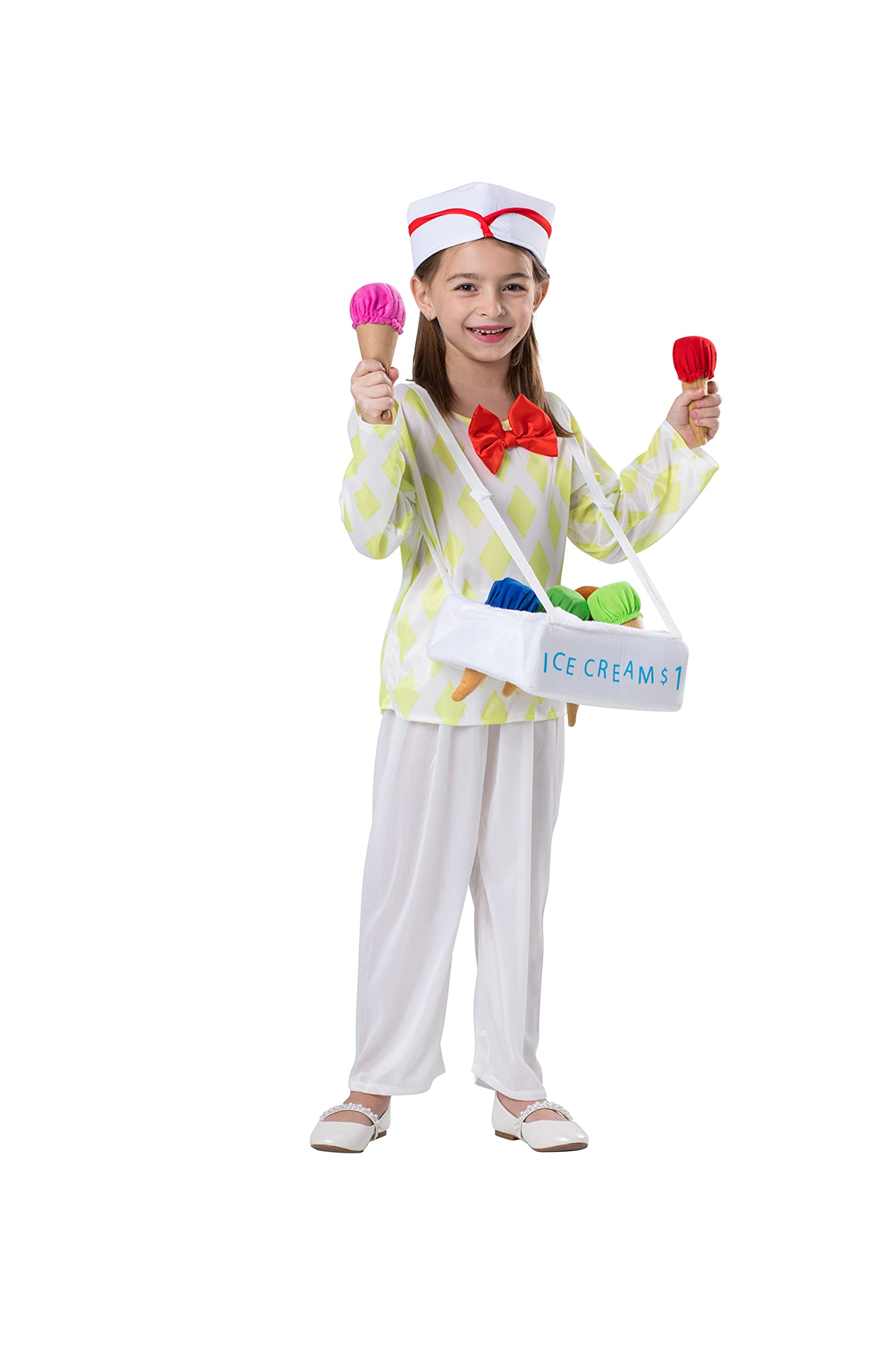 Vendedor De Helados Costume Dress Up America Para Niños Con Accesorios - Venta Internacional.