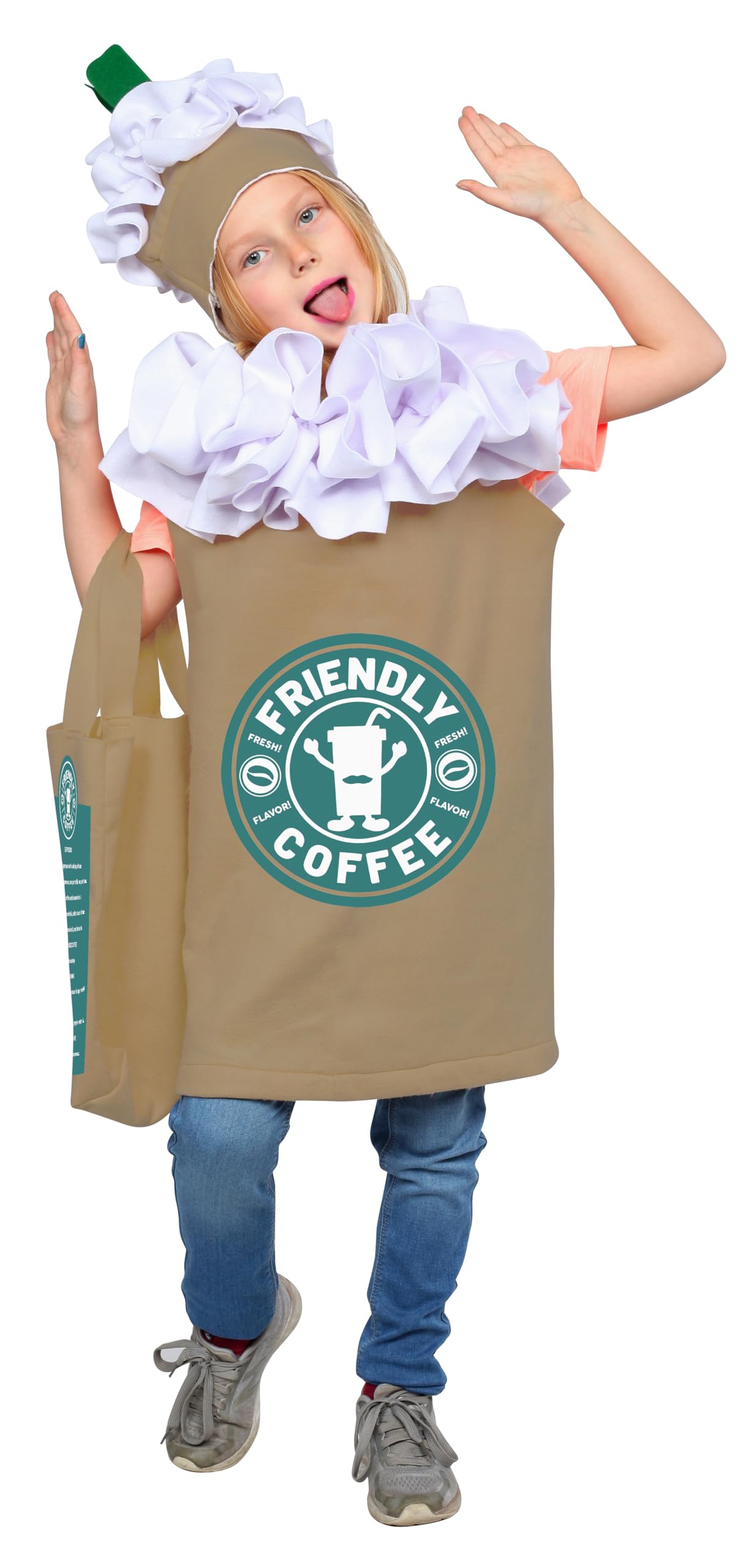 Foto 5 pulgar | Costume Dress Up America Coffee Para Niños, Capuchino, Frappuccino/café Con Leche - Venta Internacional.