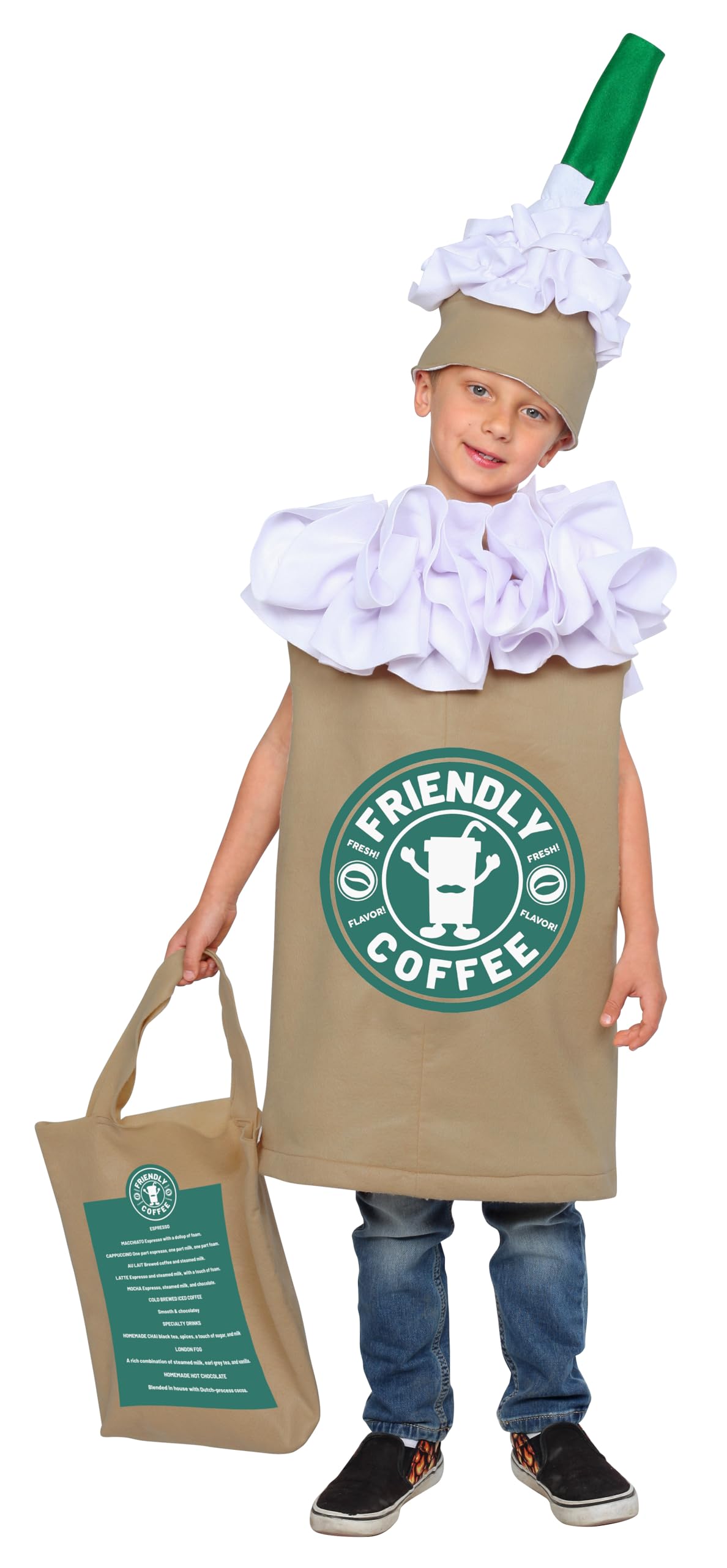 Foto 6 pulgar | Costume Dress Up America Coffee Para Niños, Capuchino, Frappuccino/café Con Leche - Venta Internacional.
