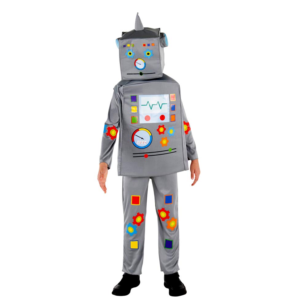 Foto 2 pulgar | Disfraz De Robot Estadounidense Dress Up Para Niños Con Mono, Túnica Y Sombrero - Venta Internacional.