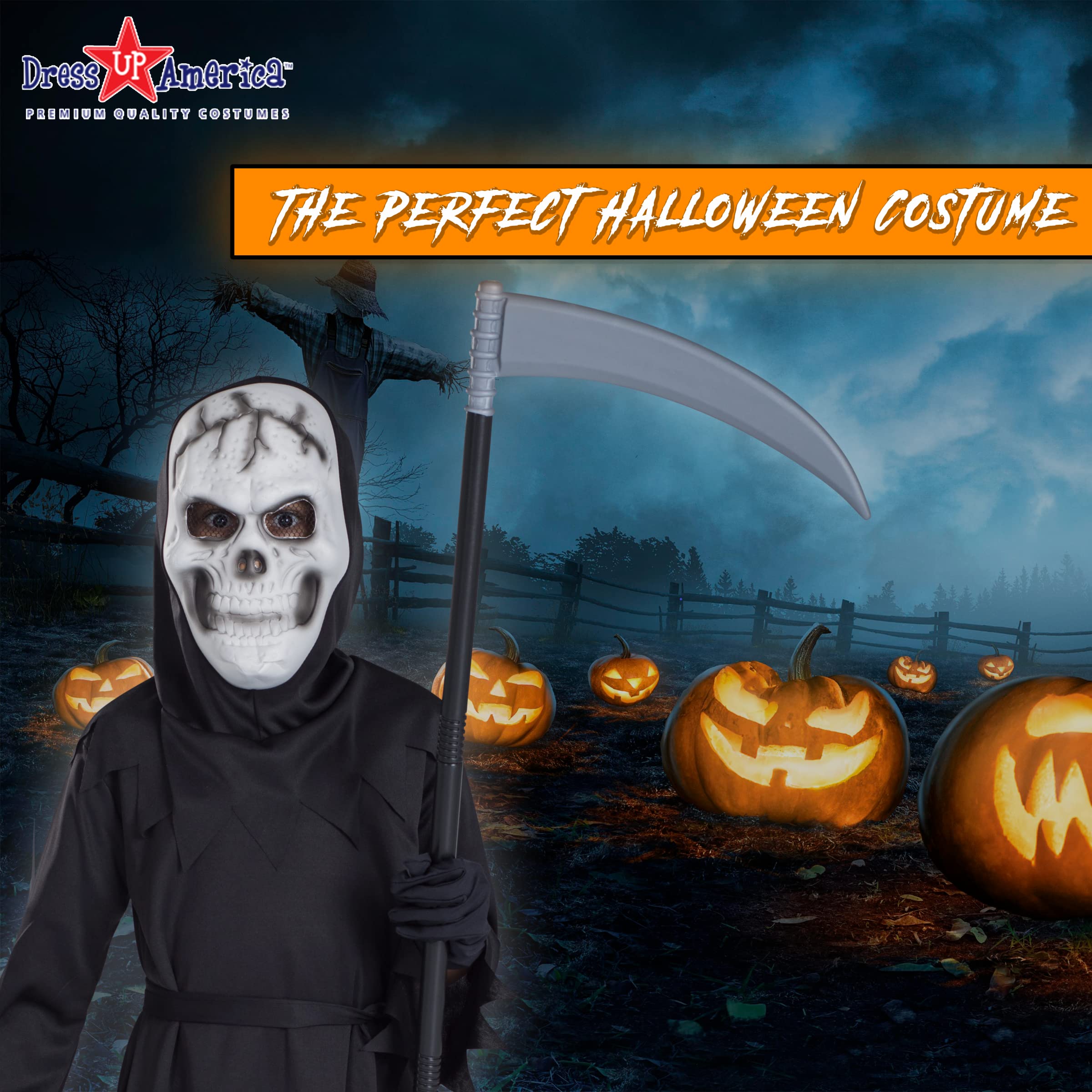 Foto 7 pulgar | Disfraz Dress Up America Grim Reaper Para Halloween Para Niños (m) - Venta Internacional.
