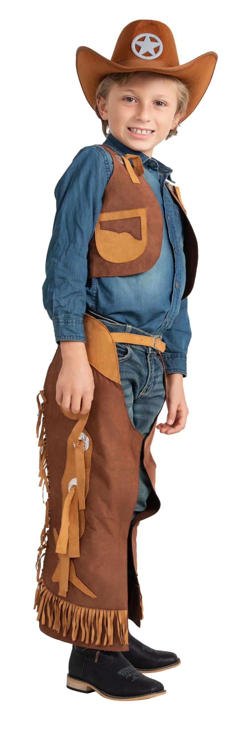 Costume Dress Up America Cowboy Para Niños, Conjunto De Chalecos Y Chalecos - Venta Internacional.