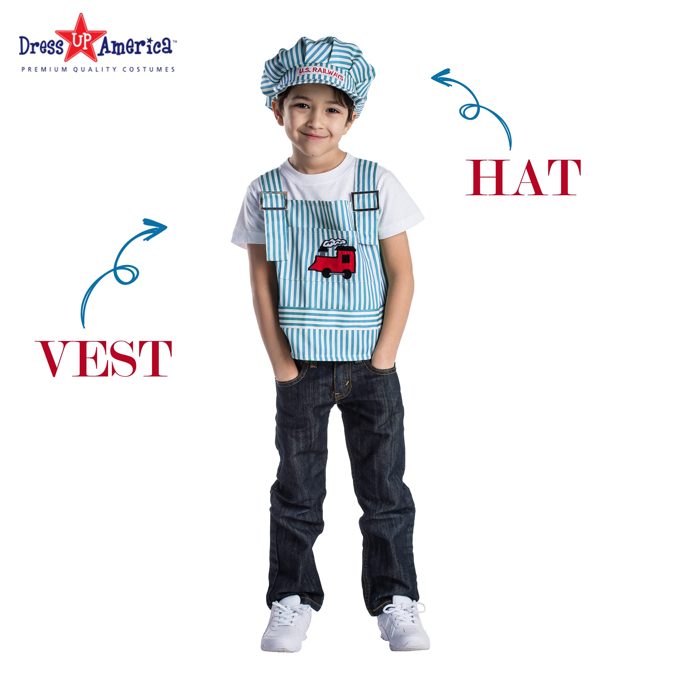 Foto 3 pulgar | Disfraz De Dress-up America Train Engineer Para Niños - Venta Internacional.