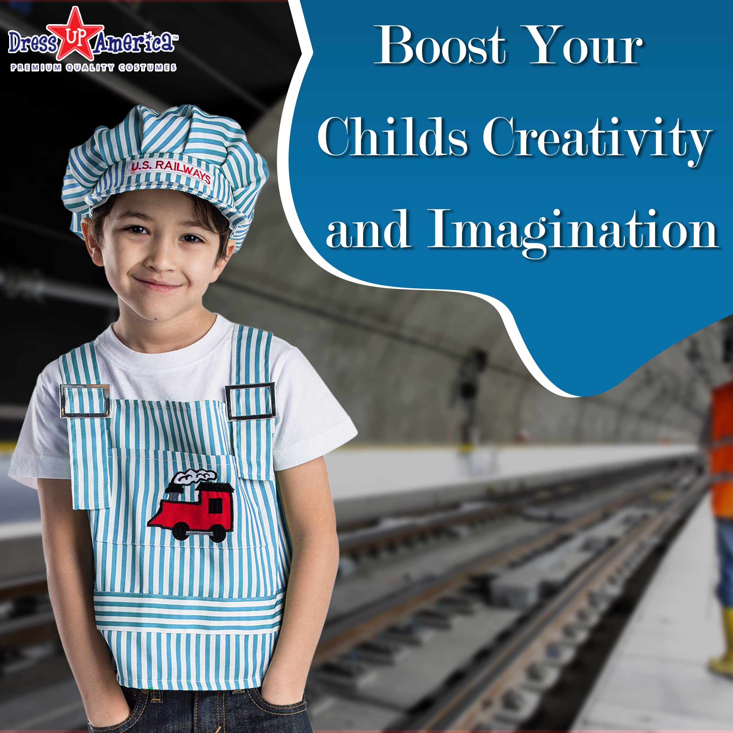 Foto 6 pulgar | Disfraz De Dress-up America Train Engineer Para Niños - Venta Internacional.