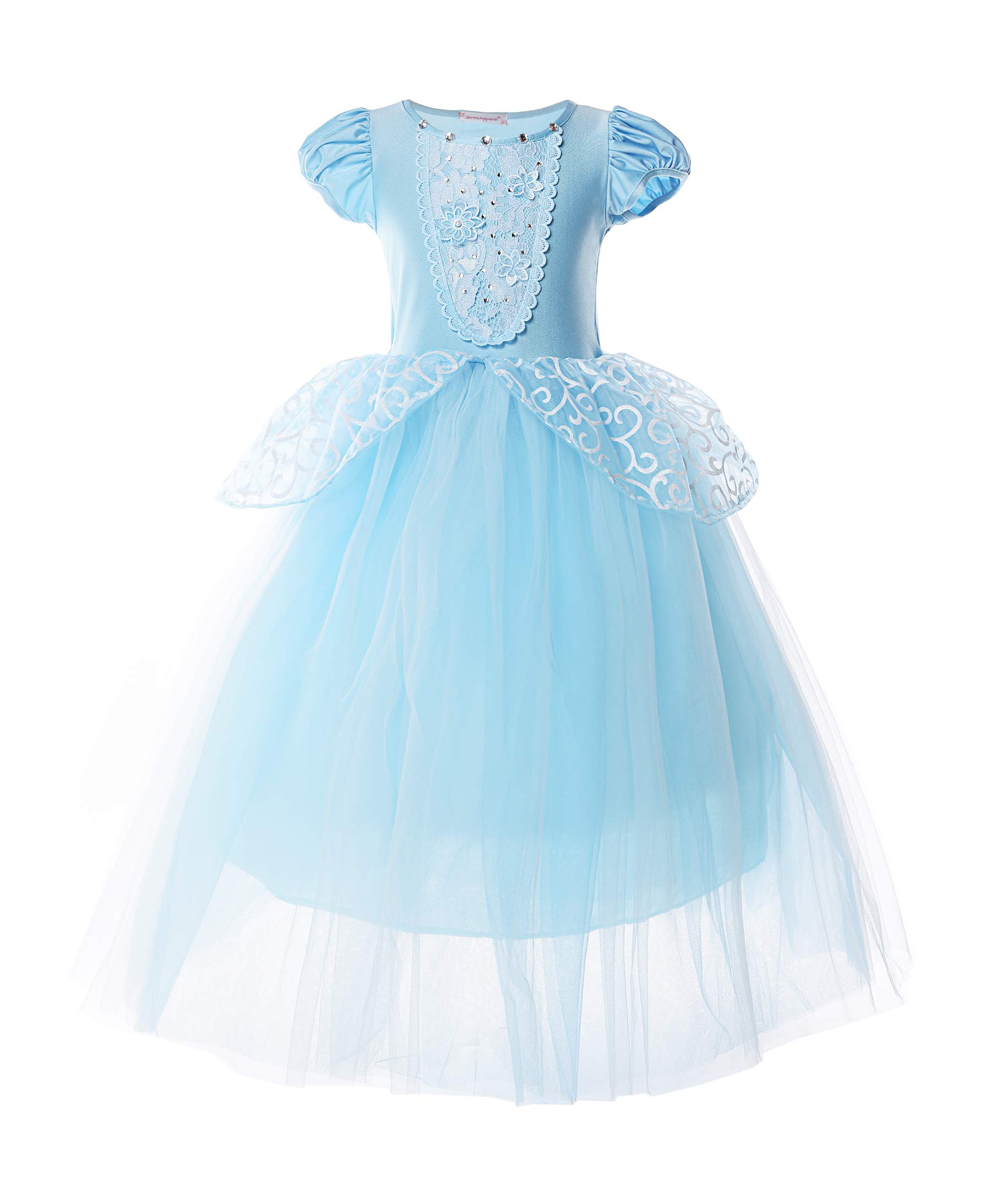 Foto 2 | Vestido De Princesa Costume Jerrisapparel Para Niñas, Azul Con Accesorios - Venta Internacional.