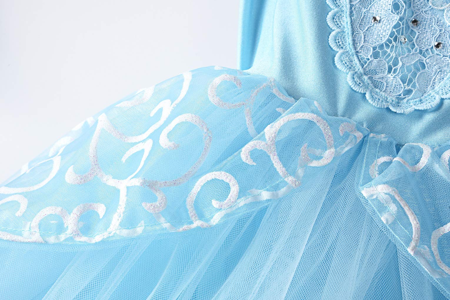 Foto 7 | Vestido De Princesa Costume Jerrisapparel Para Niñas, Azul Con Accesorios - Venta Internacional.