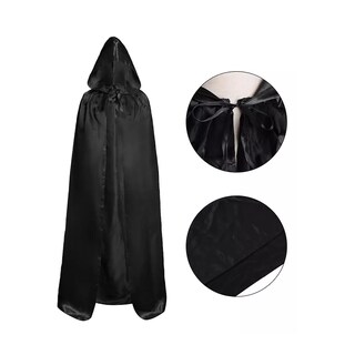 Foto 2 | Halloween Capa Con Capucha Bata Disfraces De Cosplay Mago Altura Para 140-180cm Negro