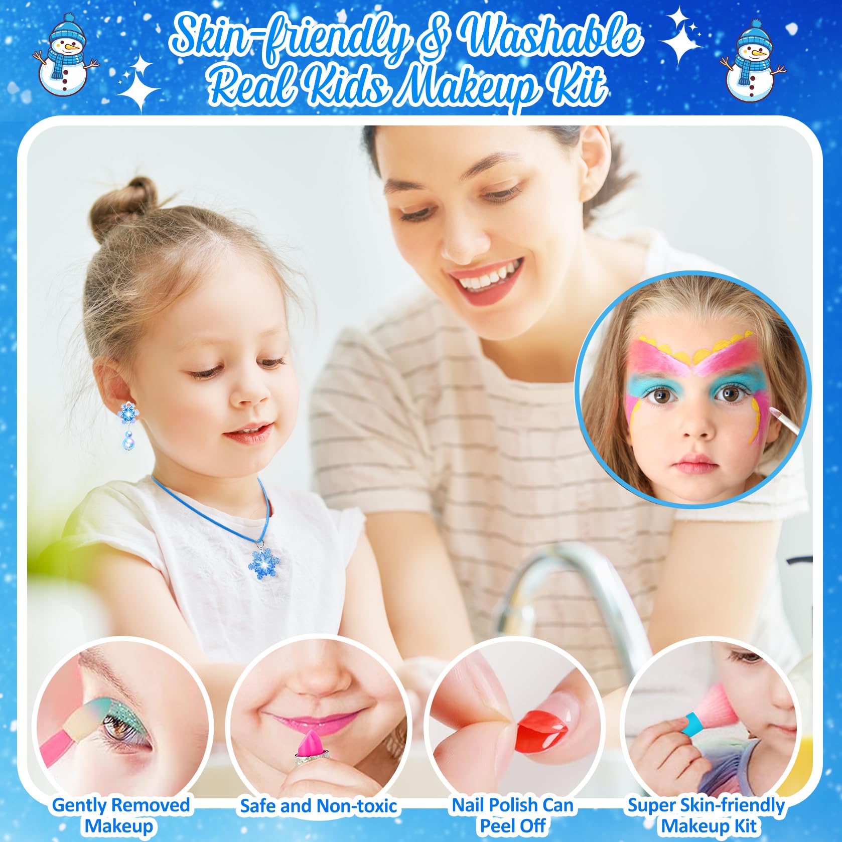 Foto 6 pulgar | Kit De Maquillaje Eye Sun Para Niñas De 3 A 12 Años Con Tema De Frozen - Venta Internacional.
