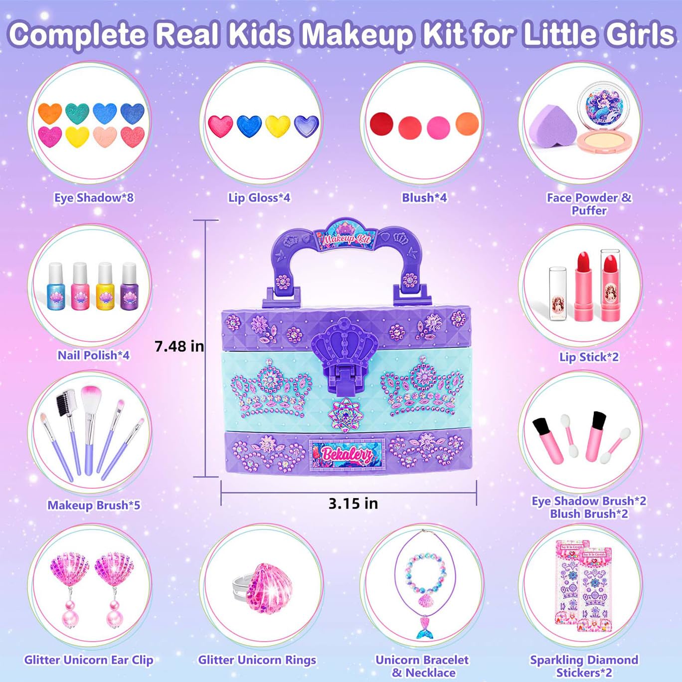 Foto 5 pulgar | Toys Bekalerz Para Niñas De 3 A 12 Años Con Kit De Maquillaje - Venta Internacional.