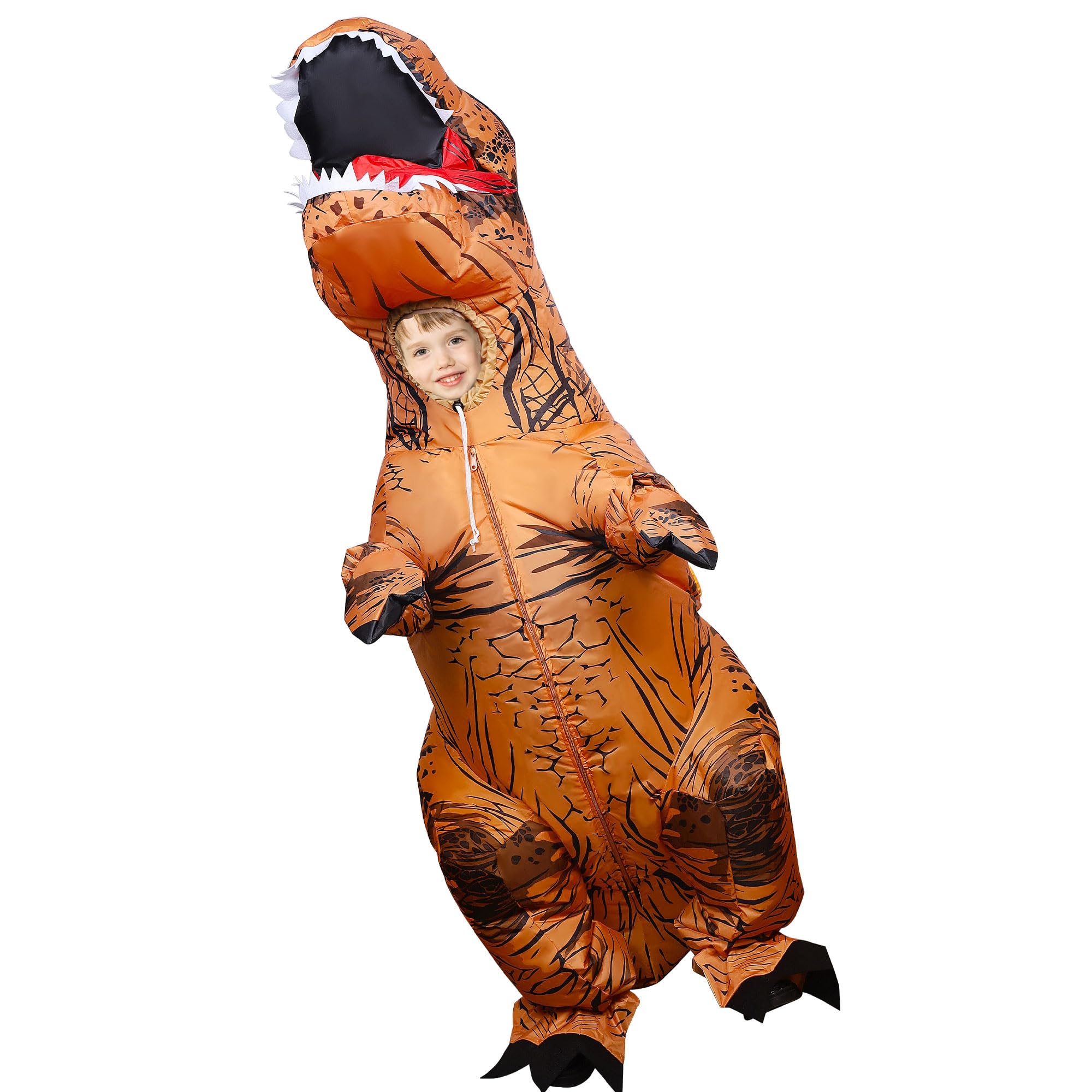 Foto 2 pulgar | Disfraz Inflable De Dinosaurio T-rex Para Niños, Lulu Home, 2 M, Marrón - Venta Internacional.
