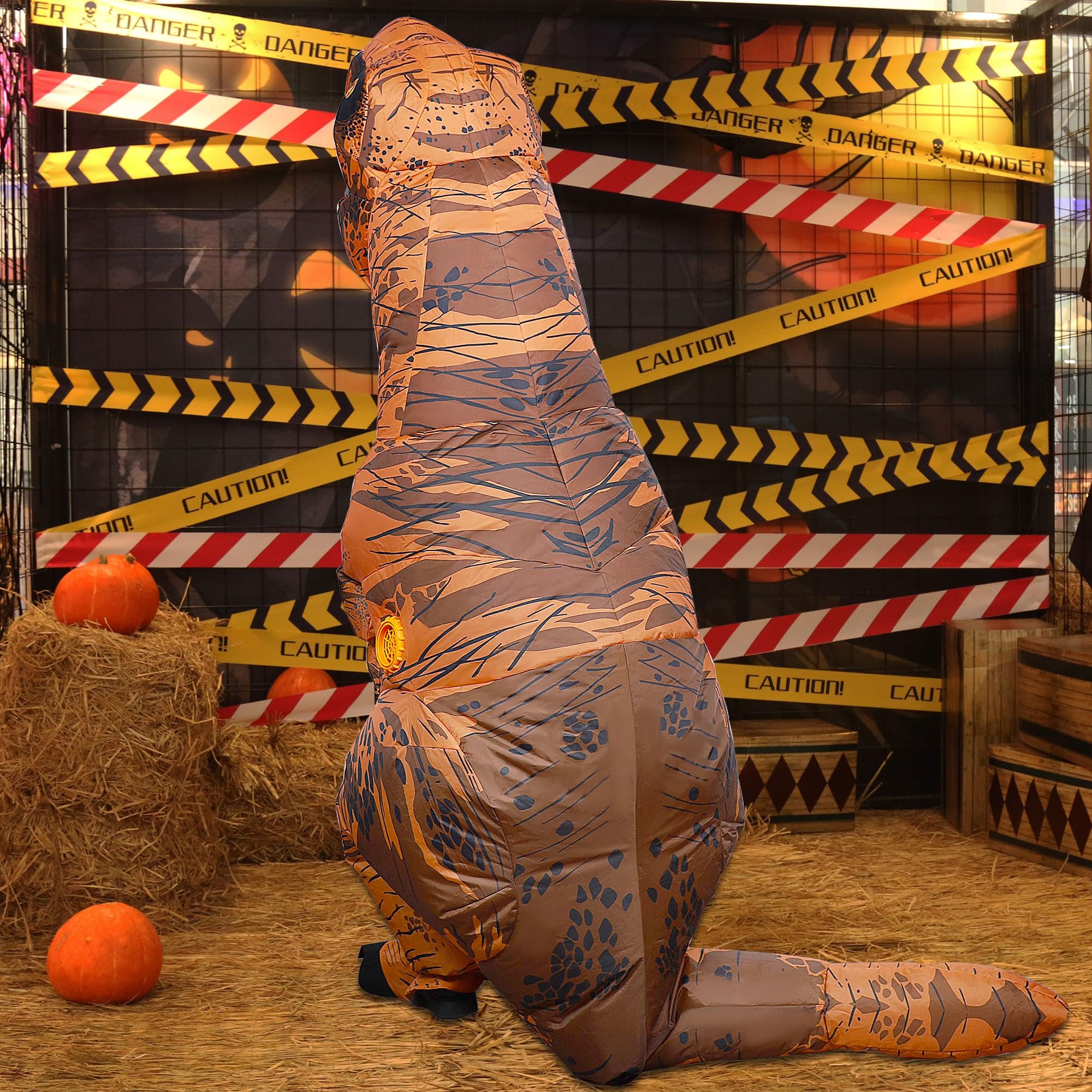 Foto 8 pulgar | Disfraz Inflable De Dinosaurio T-rex Para Niños, Lulu Home, 2 M, Marrón - Venta Internacional.