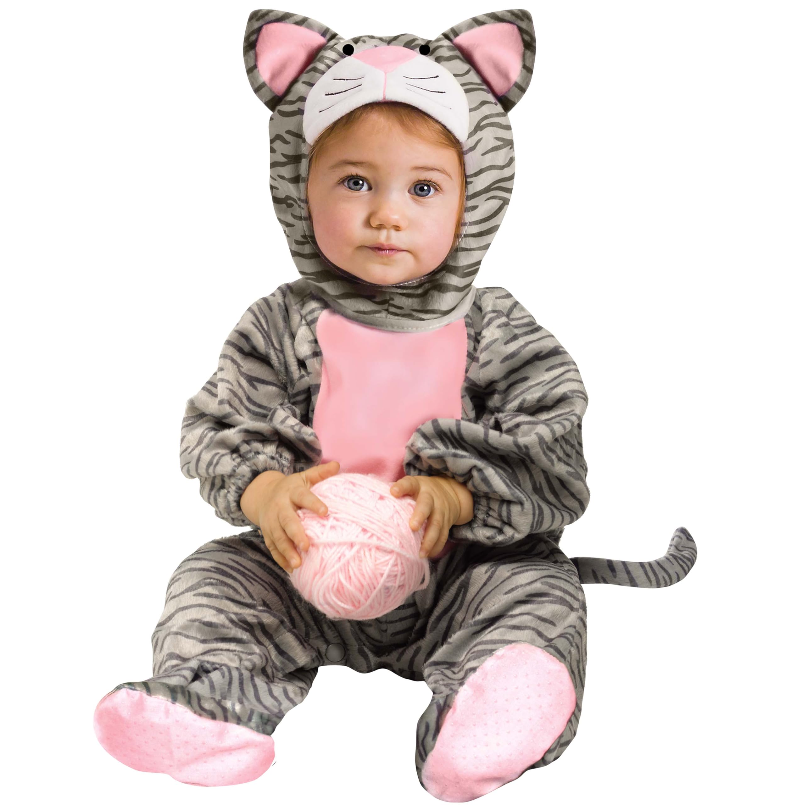 Foto 2 pulgar | Gatito Costume Fun World Con Rayas Grises Para Bebés De 6 A 12 Meses - Venta Internacional.