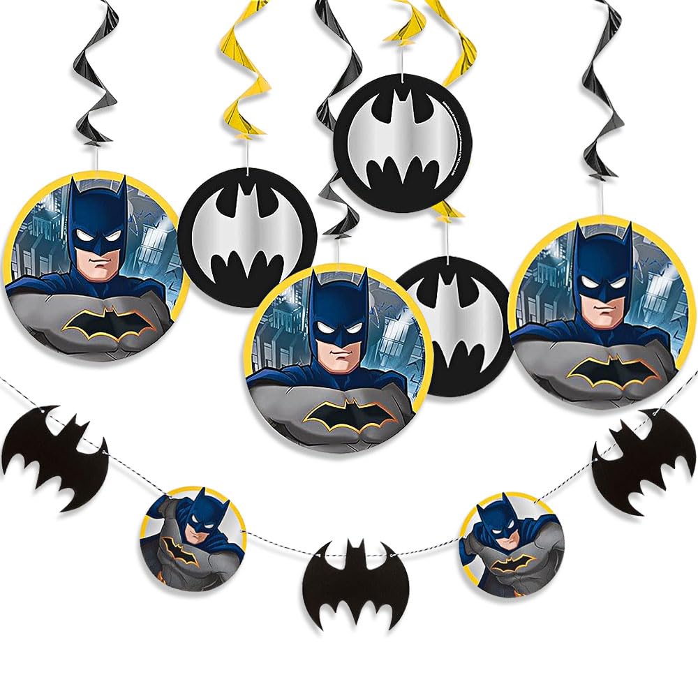 Foto 2 pulgar | Kit De Decoración Para Fiestas Único De Batman, 2 M, Con Espirales Colgantes Y Guirnalda - Venta Internacional.