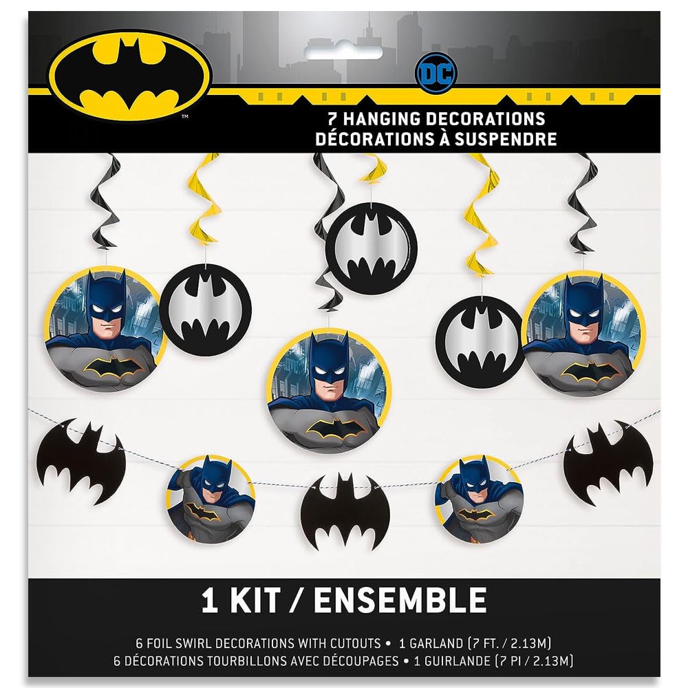 Foto 3 pulgar | Kit De Decoración Para Fiestas Único De Batman, 2 M, Con Espirales Colgantes Y Guirnalda - Venta Internacional.