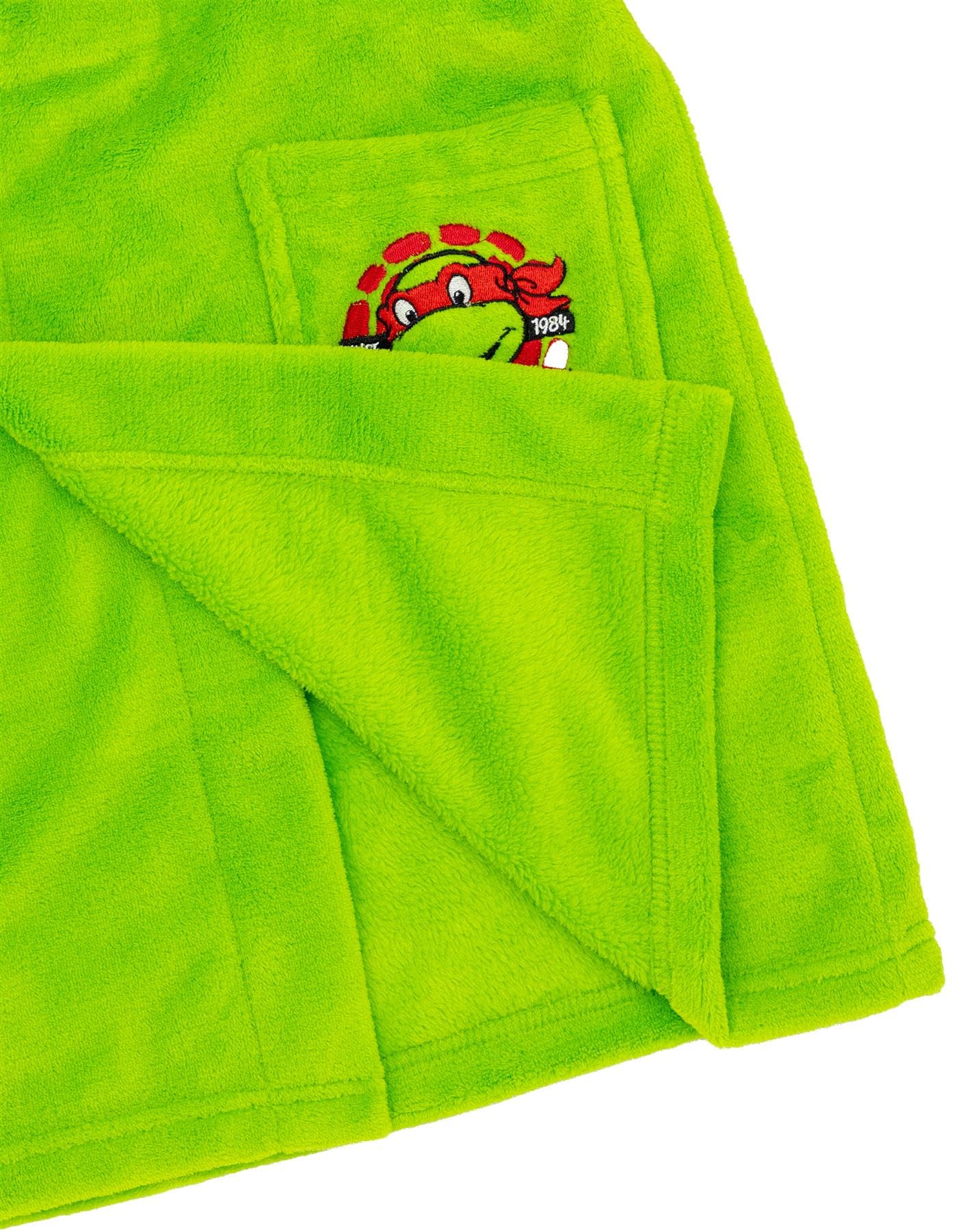 Foto 7 | Albornoz Teenage Mutant Ninja Turtles Para Niños, Forro Polar Verde - Venta Internacional.