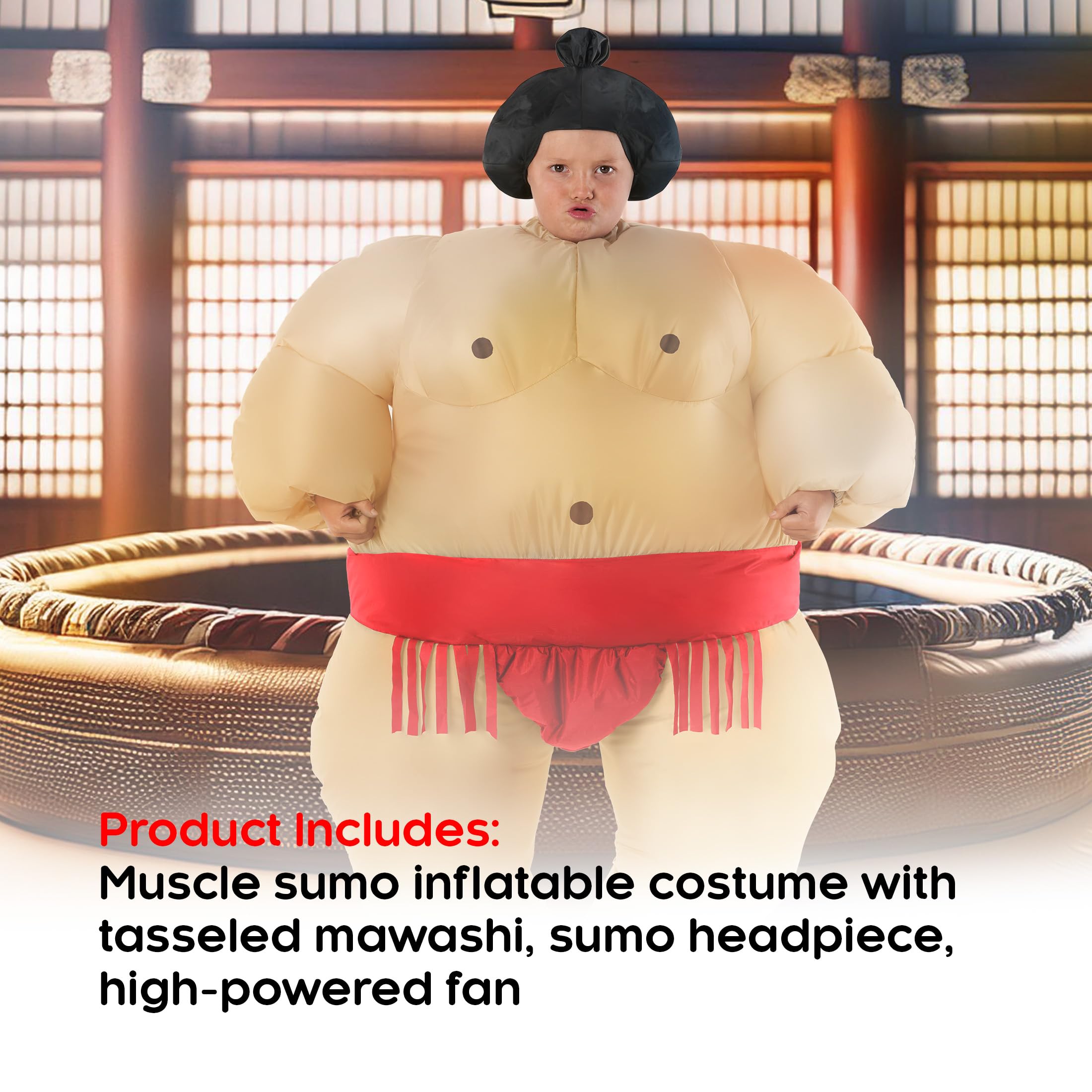 Foto 2 | Disfraz Inflable Morph Red De Luchador De Sumo Para Niños - Venta Internacional.