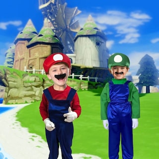 Foto 2 | Cosplay De Fontanero - Disfraz De Halloween - Disfraces Mario Luigi Personajes - Trajes Para Niñas Y Niños