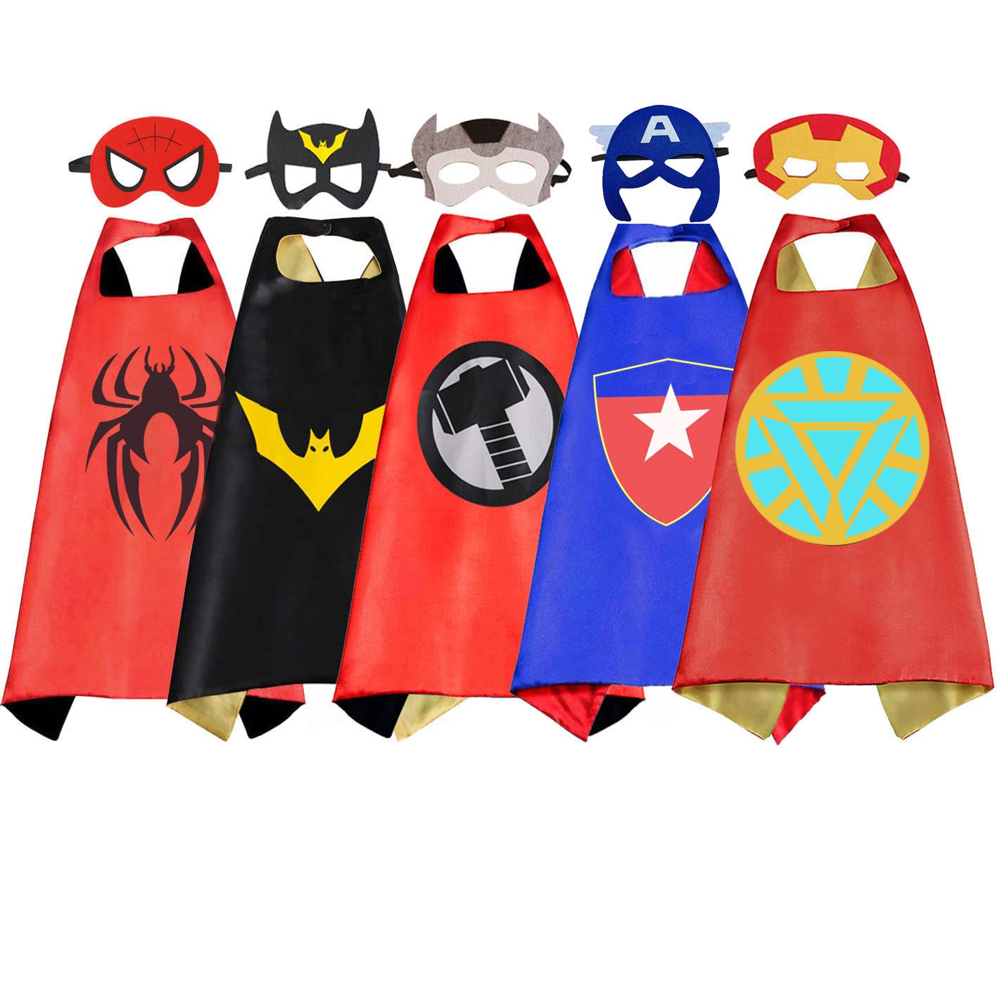 Foto 2 pulgar | Set De Capas De Superhéroes Riorand Para Niños Y Niñas De 18 A 12 Años - Venta Internacional.