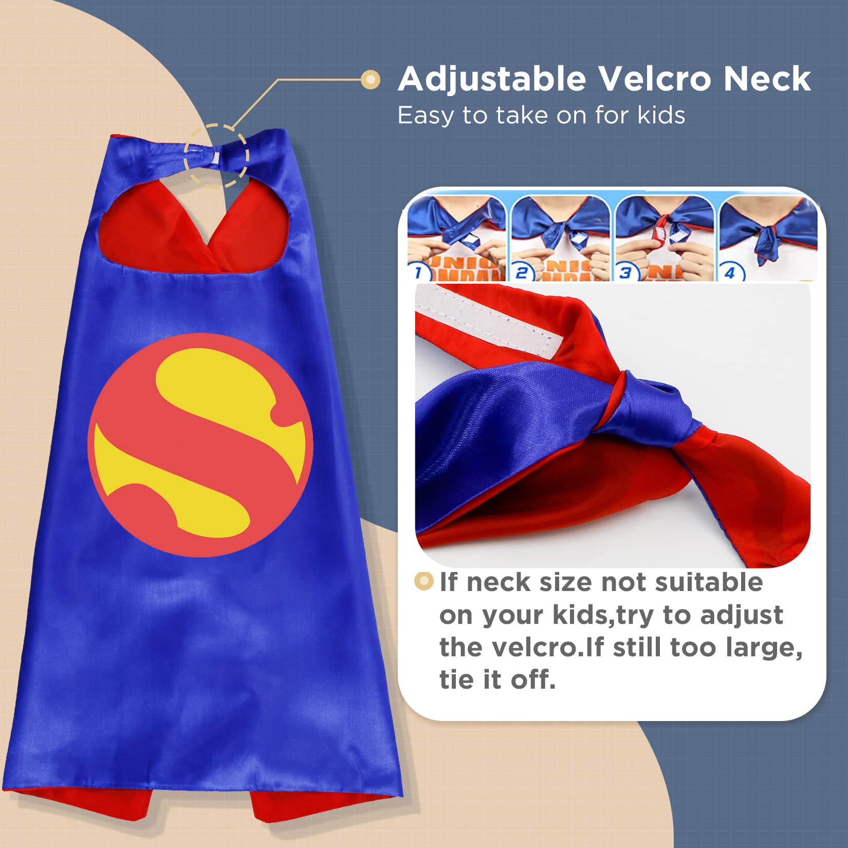 Foto 4 pulgar | Set De Capas De Superhéroes Riorand Para Niños Y Niñas De 18 A 12 Años - Venta Internacional.