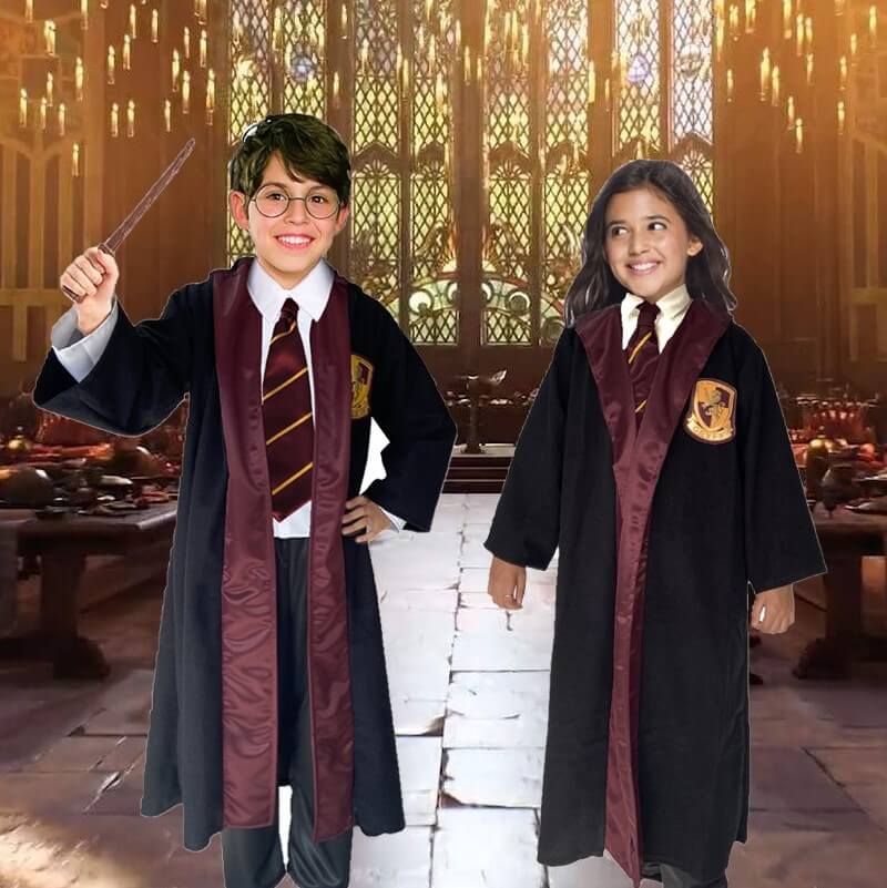 Foto 2 | Cosplay - Disfraz Mago Harry - Disfraces Halloween - Uniforme Gryffindor - Traje Día De Muertos Para Niñas Y Niños