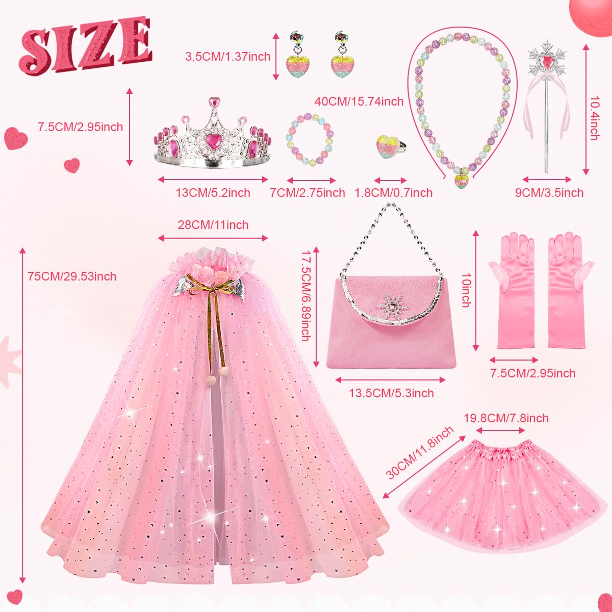 Foto 5 pulgar | Set de Princesa Meland 11 Piezas para Niñas - Venta Internacional