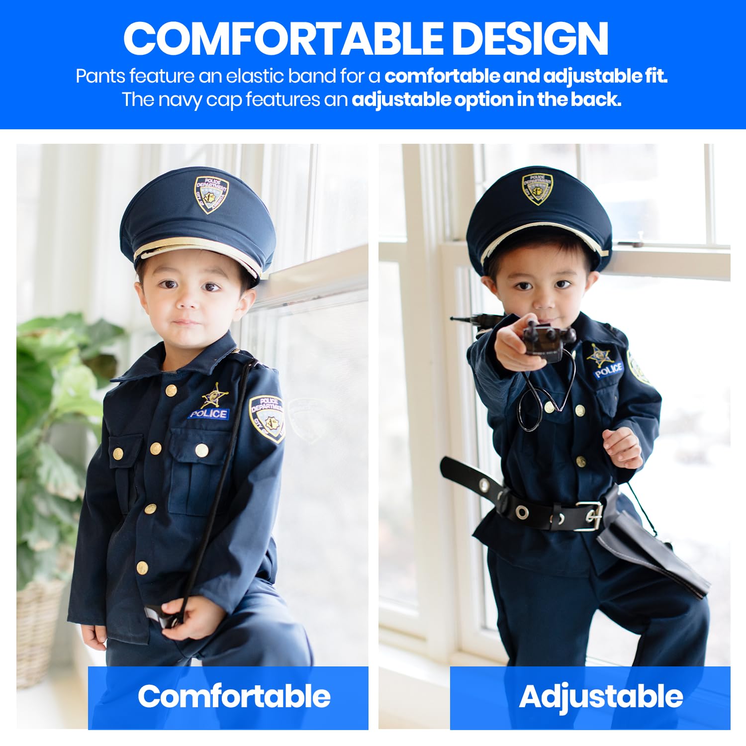 Foto 4 pulgar | Conjunto De Disfraz Police Deluxe Dress Up America Small - Venta Internacional.