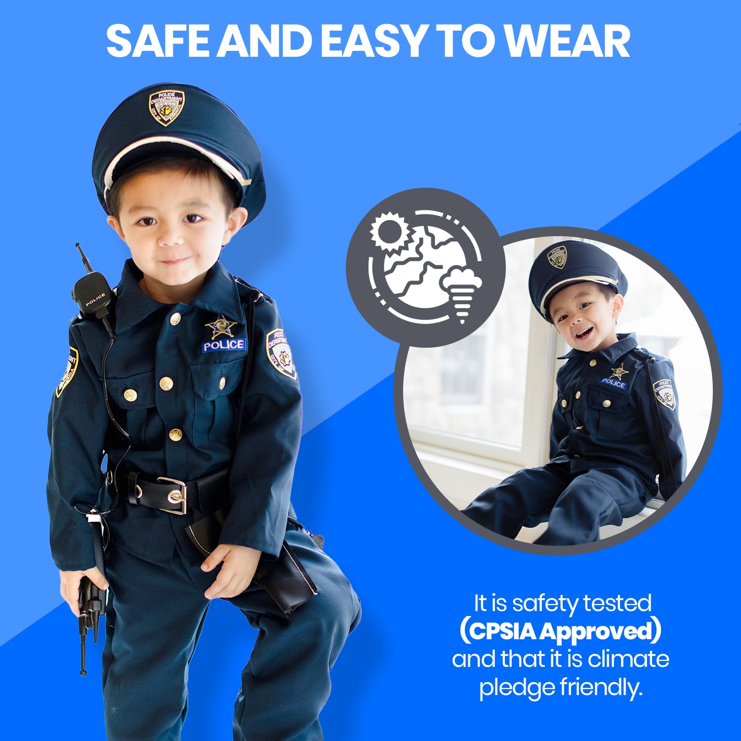 Foto 6 pulgar | Conjunto De Disfraz Police Deluxe Dress Up America Small - Venta Internacional.