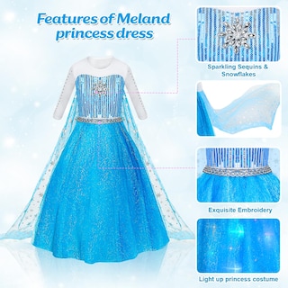 Foto 3 | Disfraz De Princesa Meland Princess Dresses Para Niñas De 5 A 6 Años - Venta Internacional.