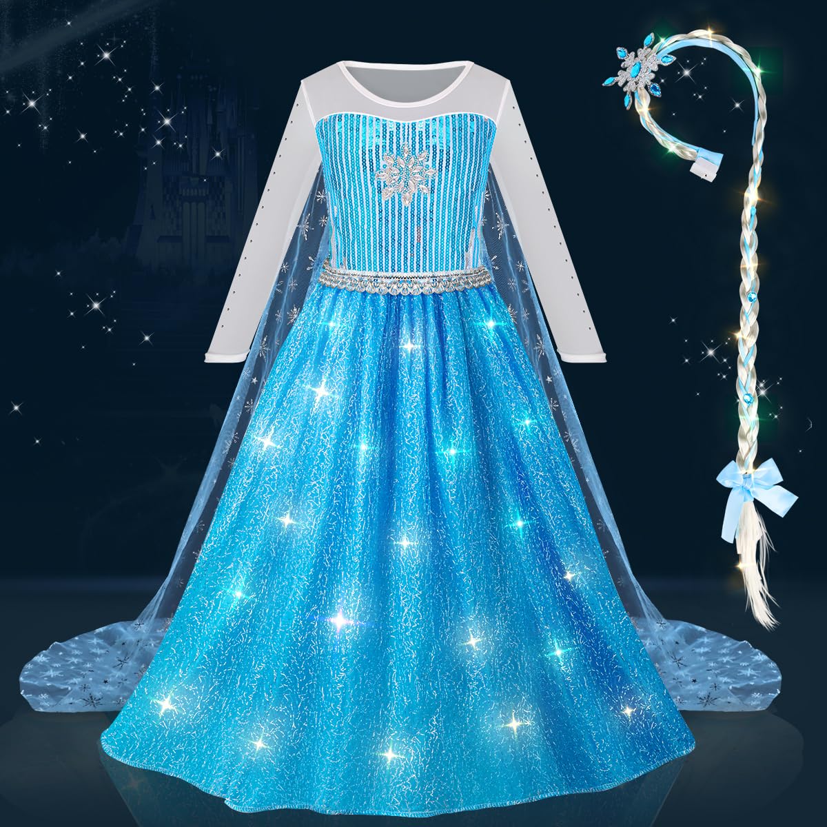 Foto 7 pulgar | Disfraz De Princesa Meland Princess Dresses Para Niñas De 5 A 6 Años - Venta Internacional.