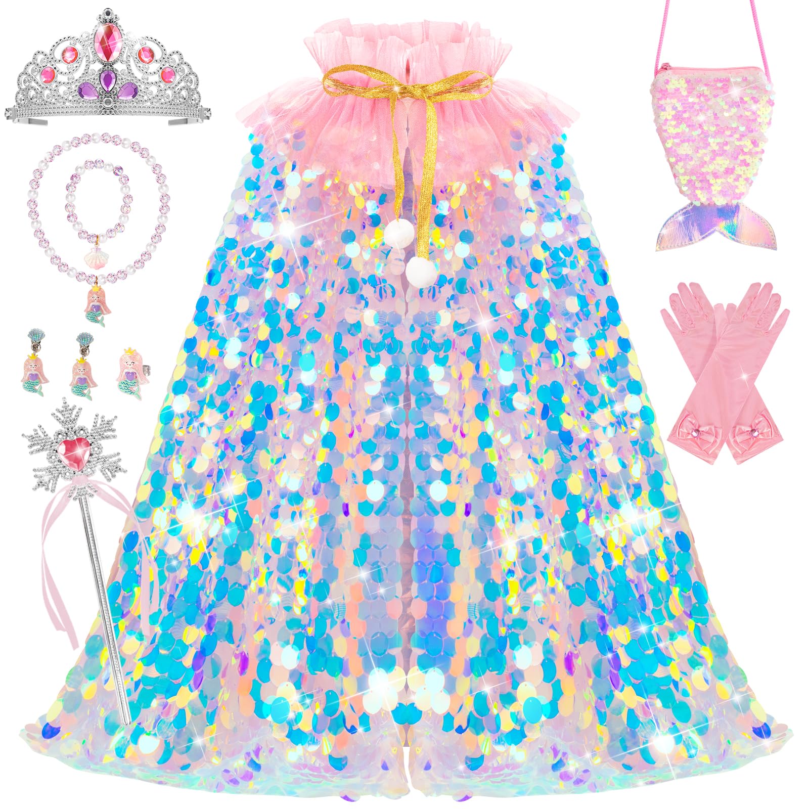 Foto 2 pulgar | Princess Dress Up Meland De 3 A 8 Años Con 11 Capas De Sirena - Venta Internacional.
