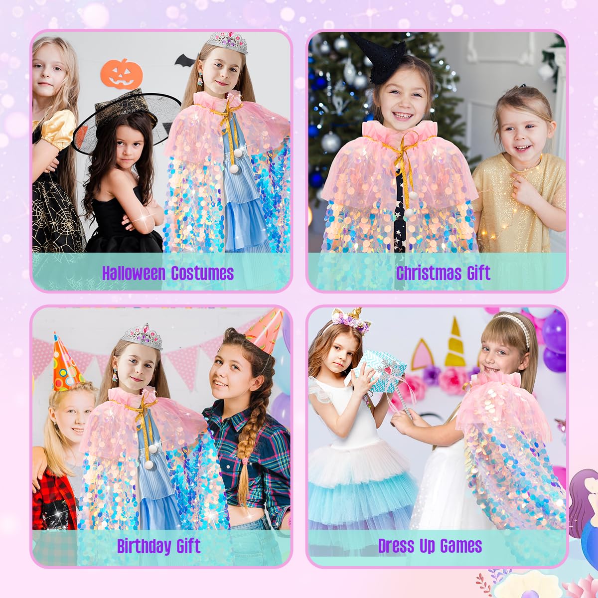 Foto 7 pulgar | Princess Dress Up Meland De 3 A 8 Años Con 11 Capas De Sirena - Venta Internacional.
