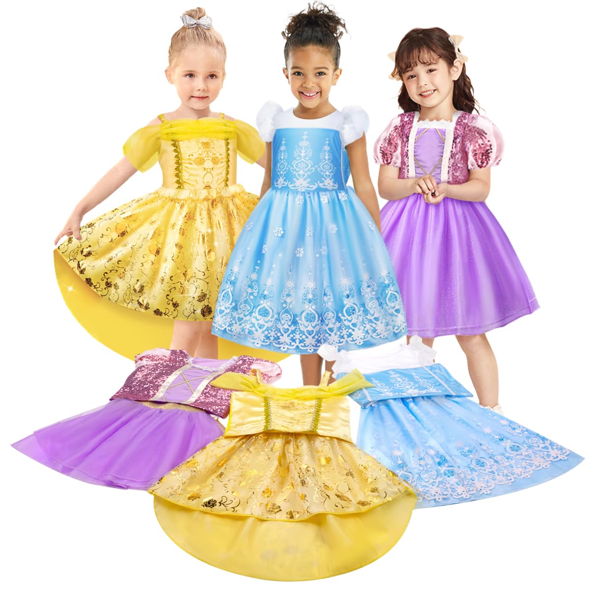 Foto 8 pulgar | Set De Disfraz De Princesa Meland Para Niñas De 3 A 6 Años Con Zapatos Y Acceso. - Venta Internacional.