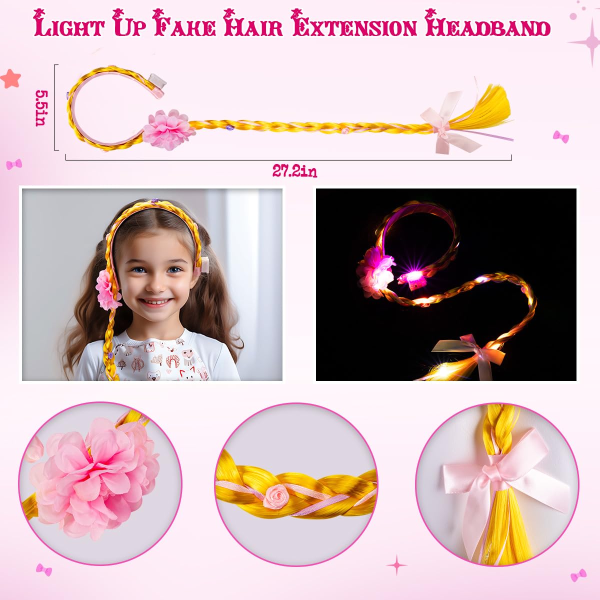 Foto 3 pulgar | Vestido De Princesa Meland Light Up Para Niñas De 3 A 10 Años - Venta Internacional.