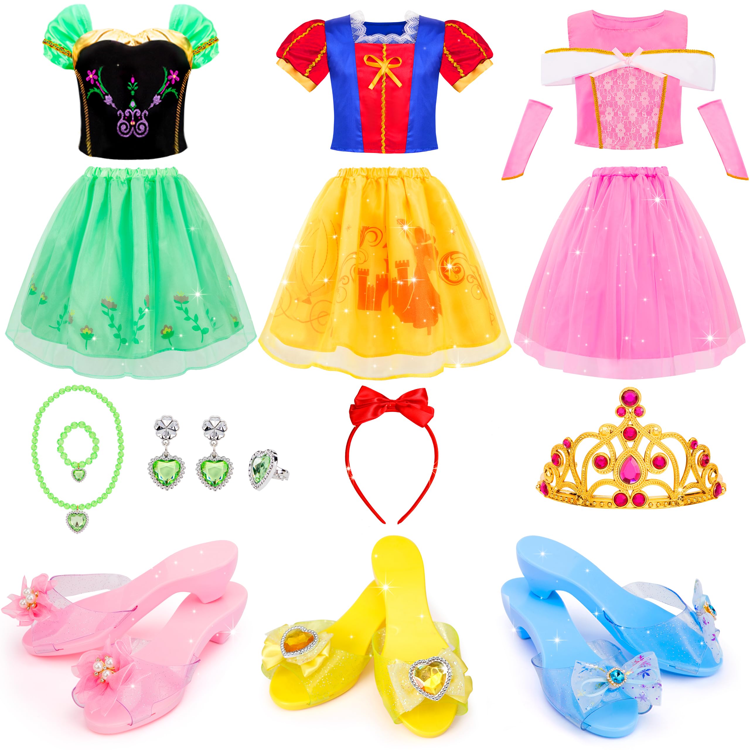 Ropa De Vestir Princess Up Meland Para Niñas De 3 A 8 Años Con Juguetes - Venta Internacional.