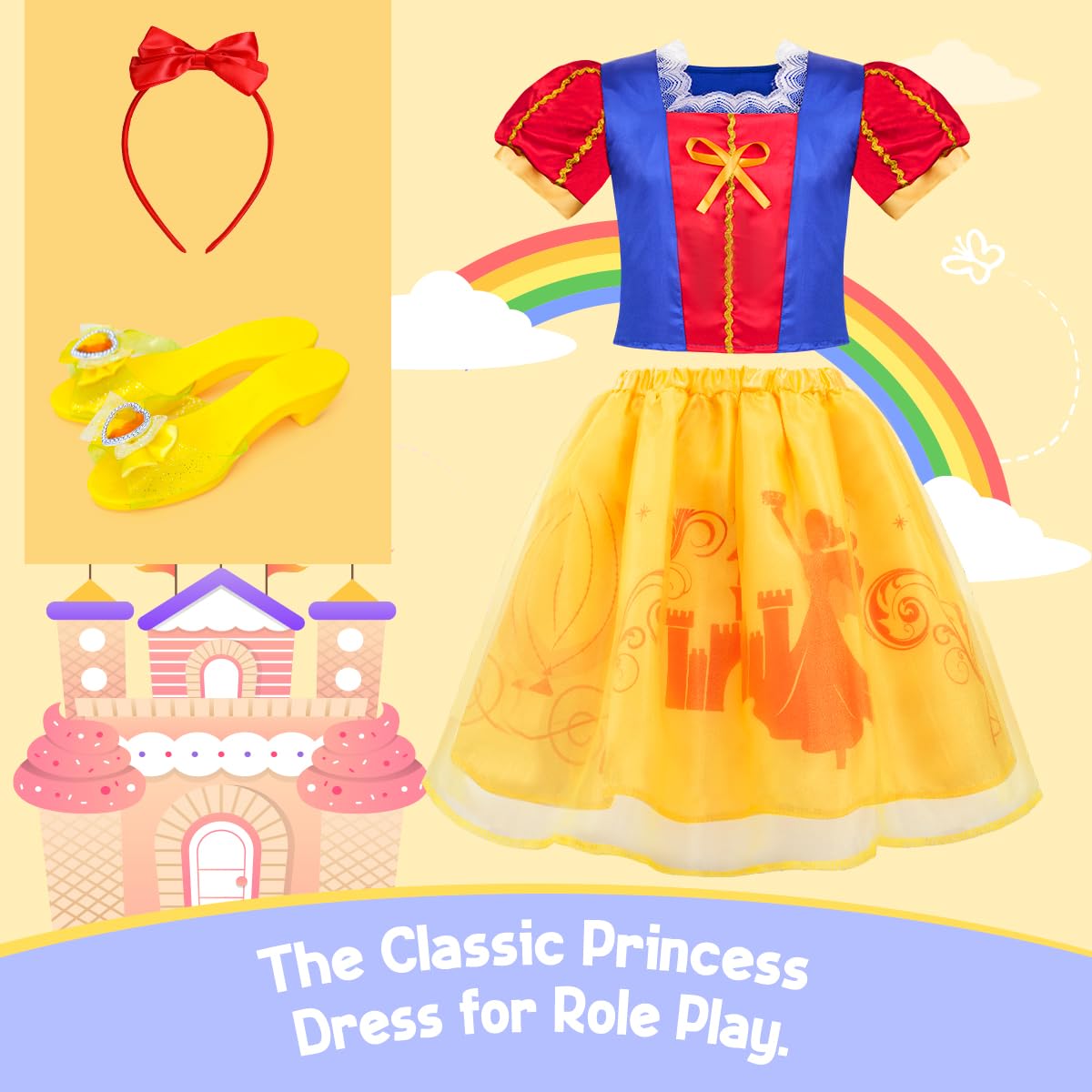 Foto 2 | Ropa De Vestir Princess Up Meland Para Niñas De 3 A 8 Años Con Juguetes - Venta Internacional.