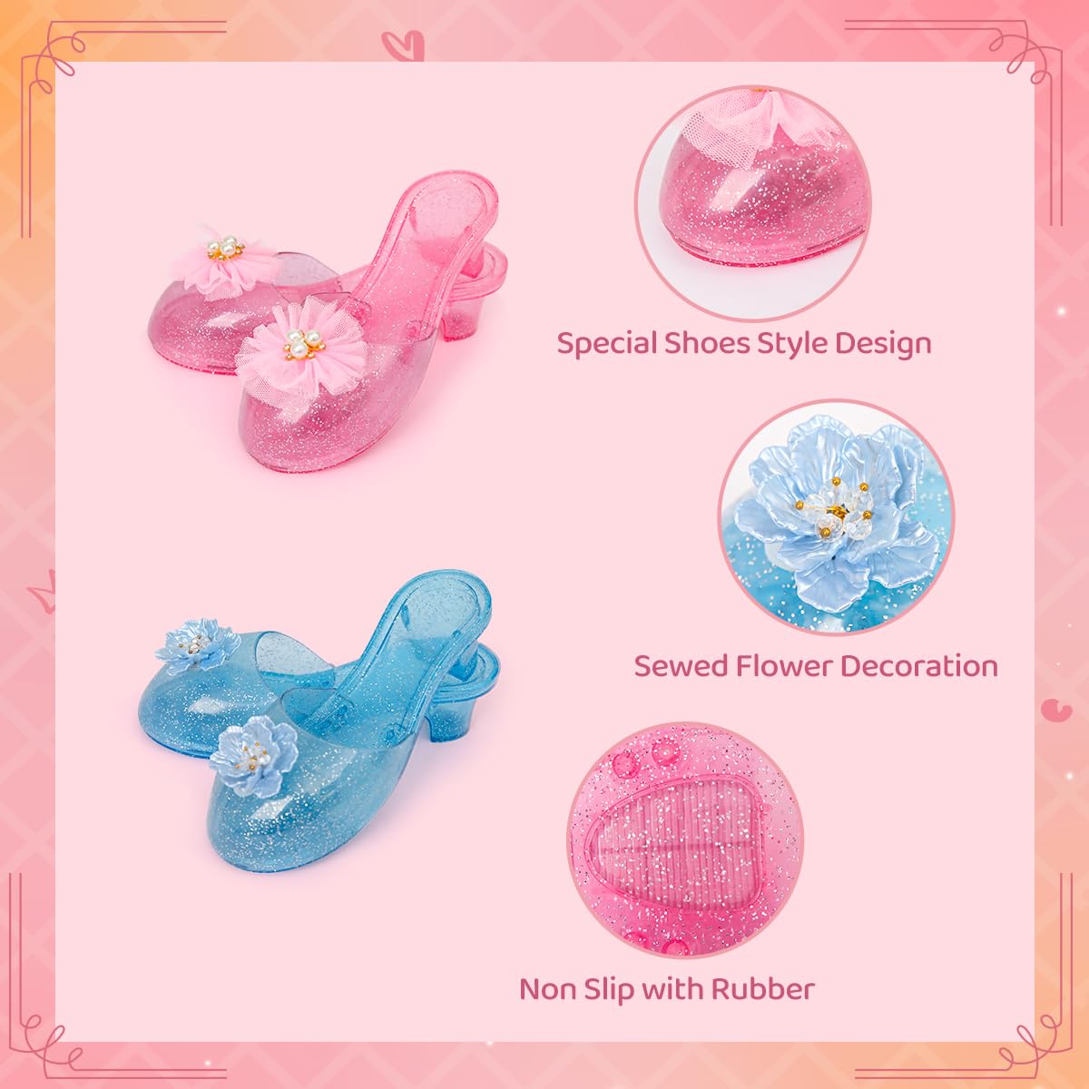 Foto 4 pulgar | Set de Disfraz de Princesa Meland para Niñas de 3 A 6 Años Con Zapatos Y Bolso - Venta Internacional
