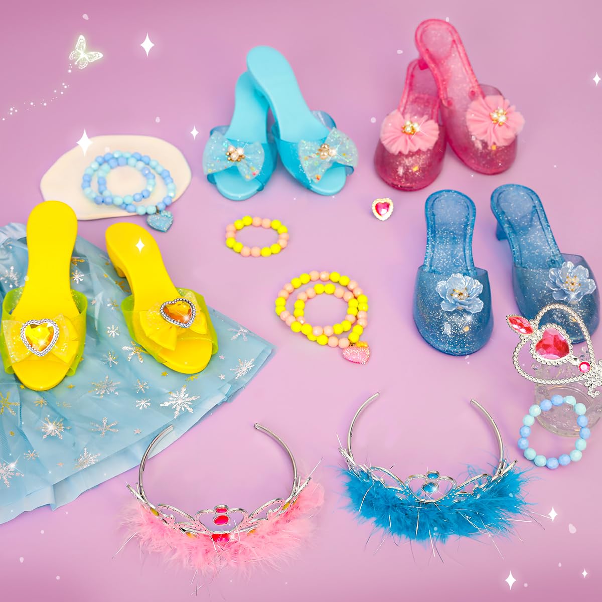 Foto 8 pulgar | Set de Disfraz de Princesa Meland para Niñas de 3 A 6 Años Con Zapatos Y Bolso - Venta Internacional