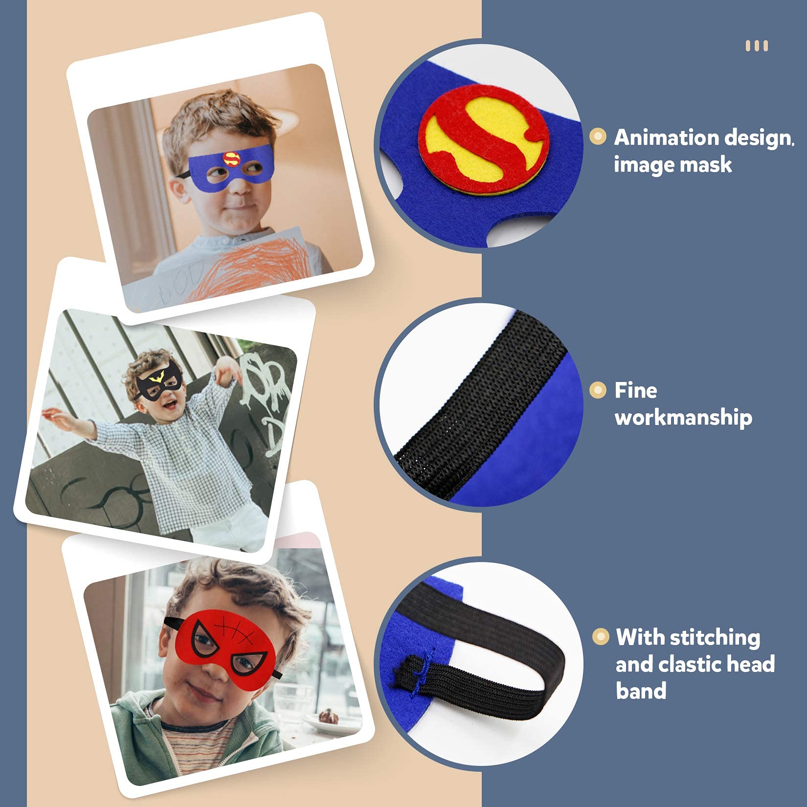 Foto 6 pulgar | Set de Capas de Superhéroes RioRand para Niños 15 Piezas - Venta Internacional