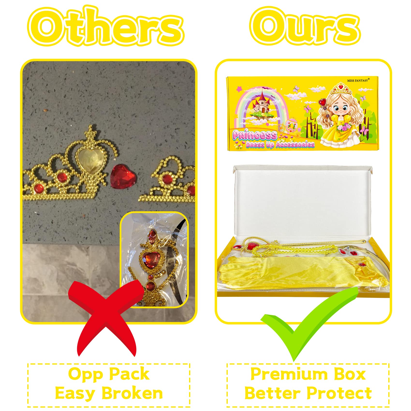 Foto 2 | Set De Accesorios De Disfraces De Princesa Miss Fantasy Para Niñas - Venta Internacional.