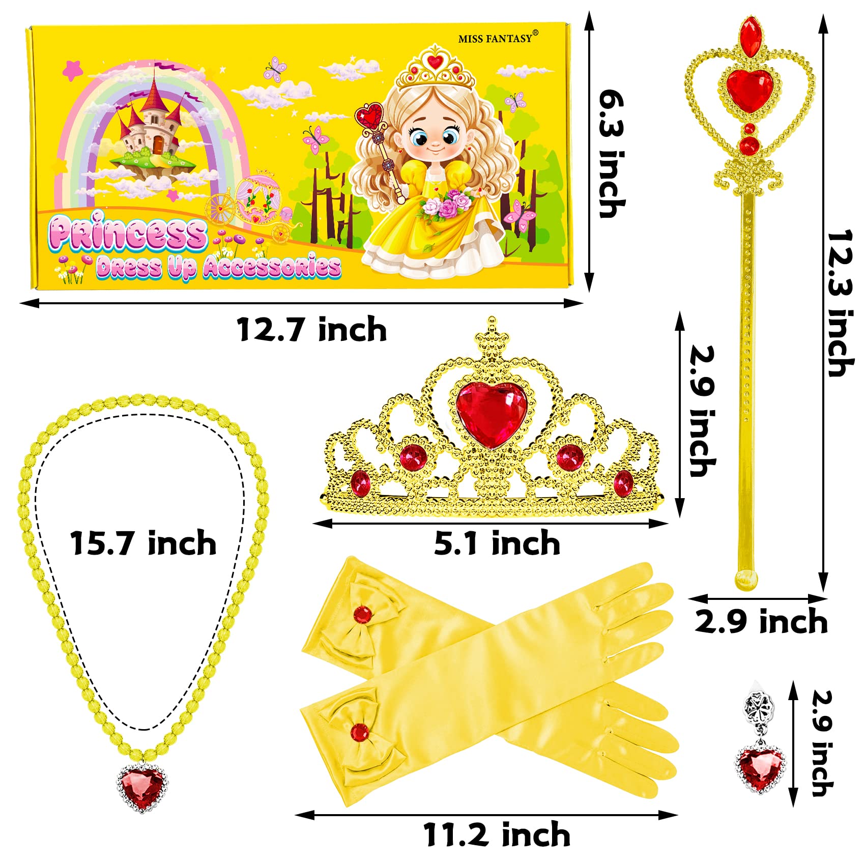 Foto 5 pulgar | Set De Accesorios De Disfraces De Princesa Miss Fantasy Para Niñas - Venta Internacional.