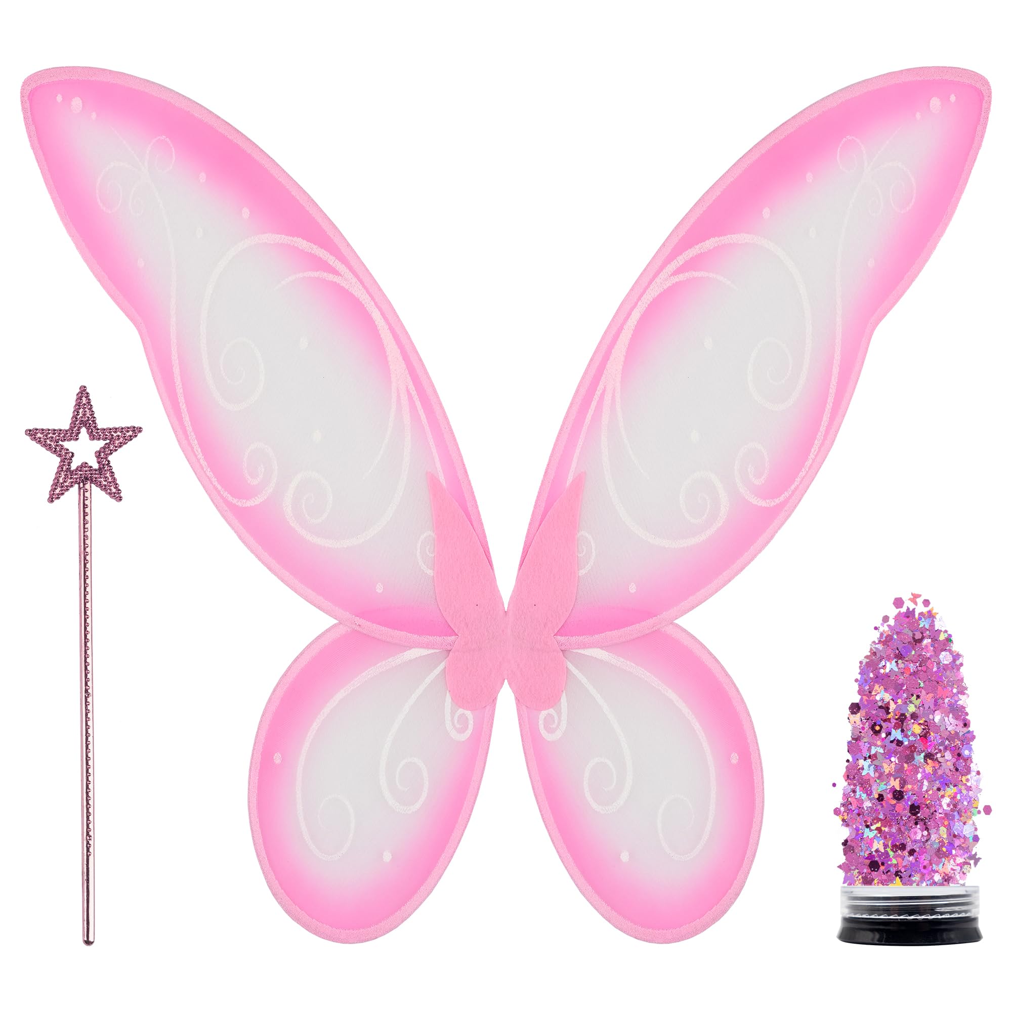 Accesorios De Disfraz Funcredible Pink Fairy Wings & Wand - Venta Internacional.