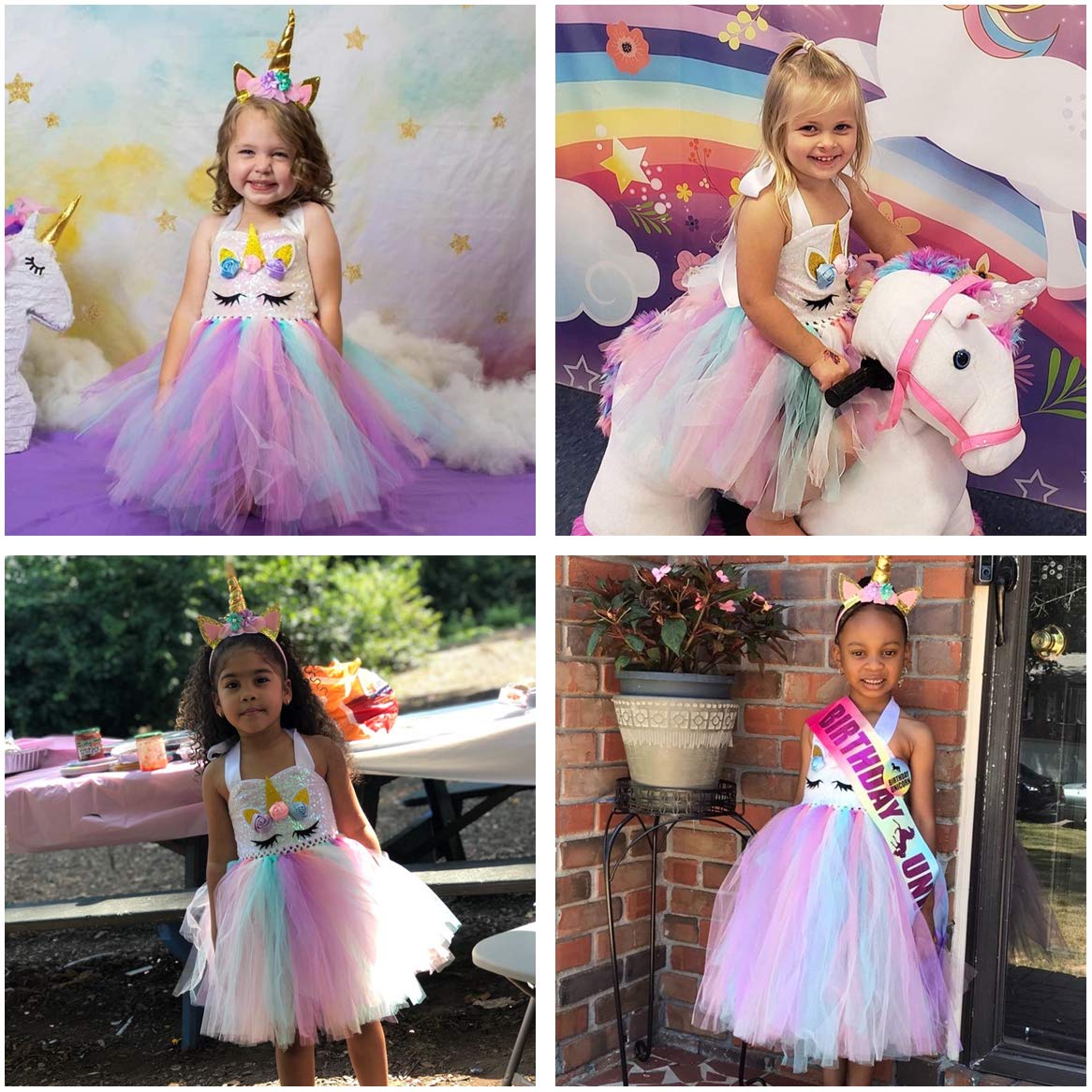 Foto 3 pulgar | Vestido de Princesa Tutu Dreams Unicorn para Niñas de 5 A 6 Años - Venta Internacional
