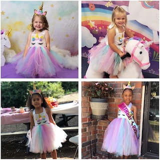 Foto 2 | Vestido de Princesa Tutu Dreams Unicorn para Niñas de 5 A 6 Años - Venta Internacional
