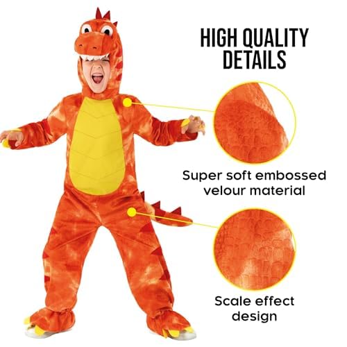 Foto 4 | Disfraz De Dinosaurio Naranja Morfo Para Niños Pequeños (3-4 Años) - Venta Internacional.